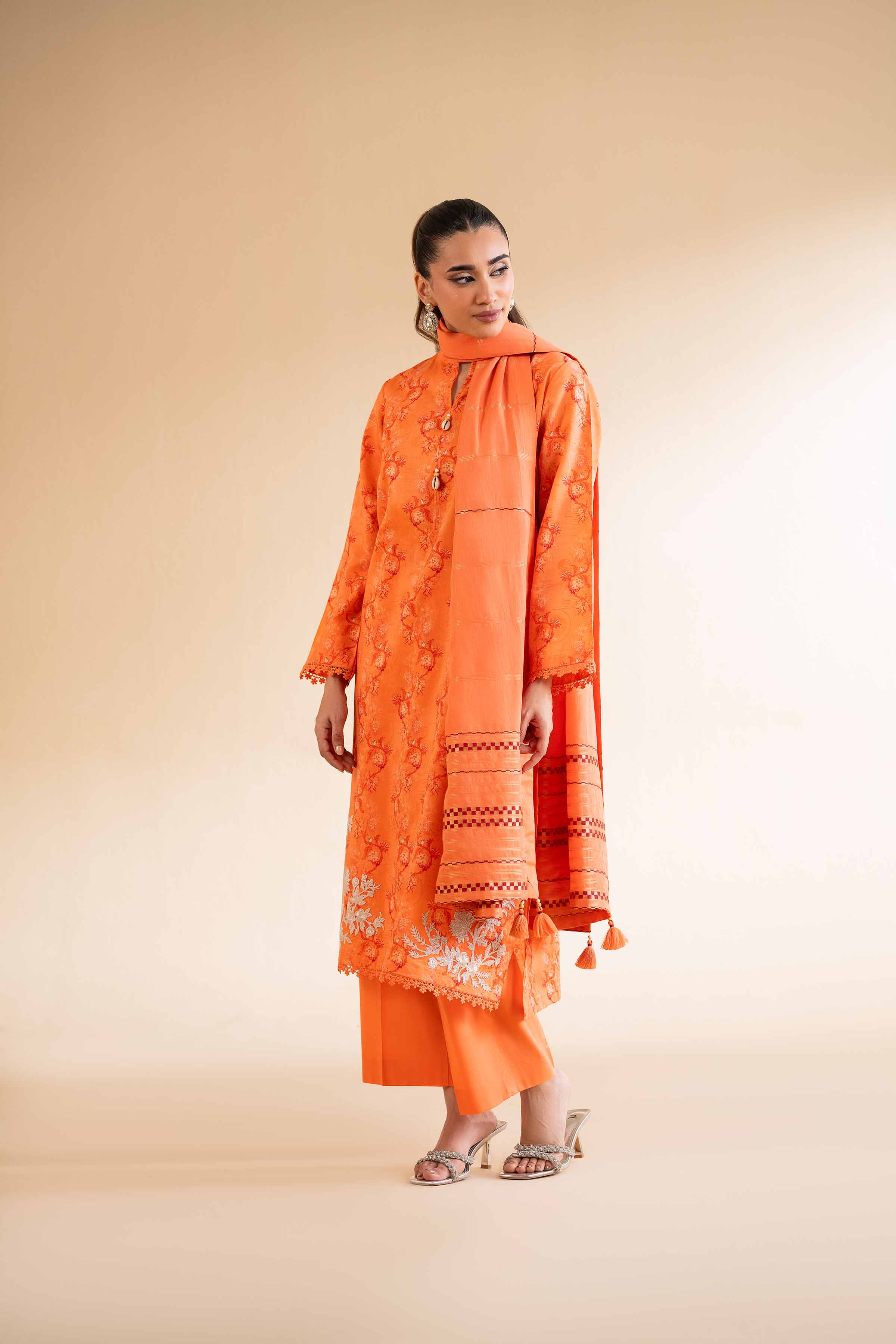 3 Piece - Digital Printed Jacquard Embroidered Suit - 42501304 for Women - Unstitched Collection | Nishat | Shop Online