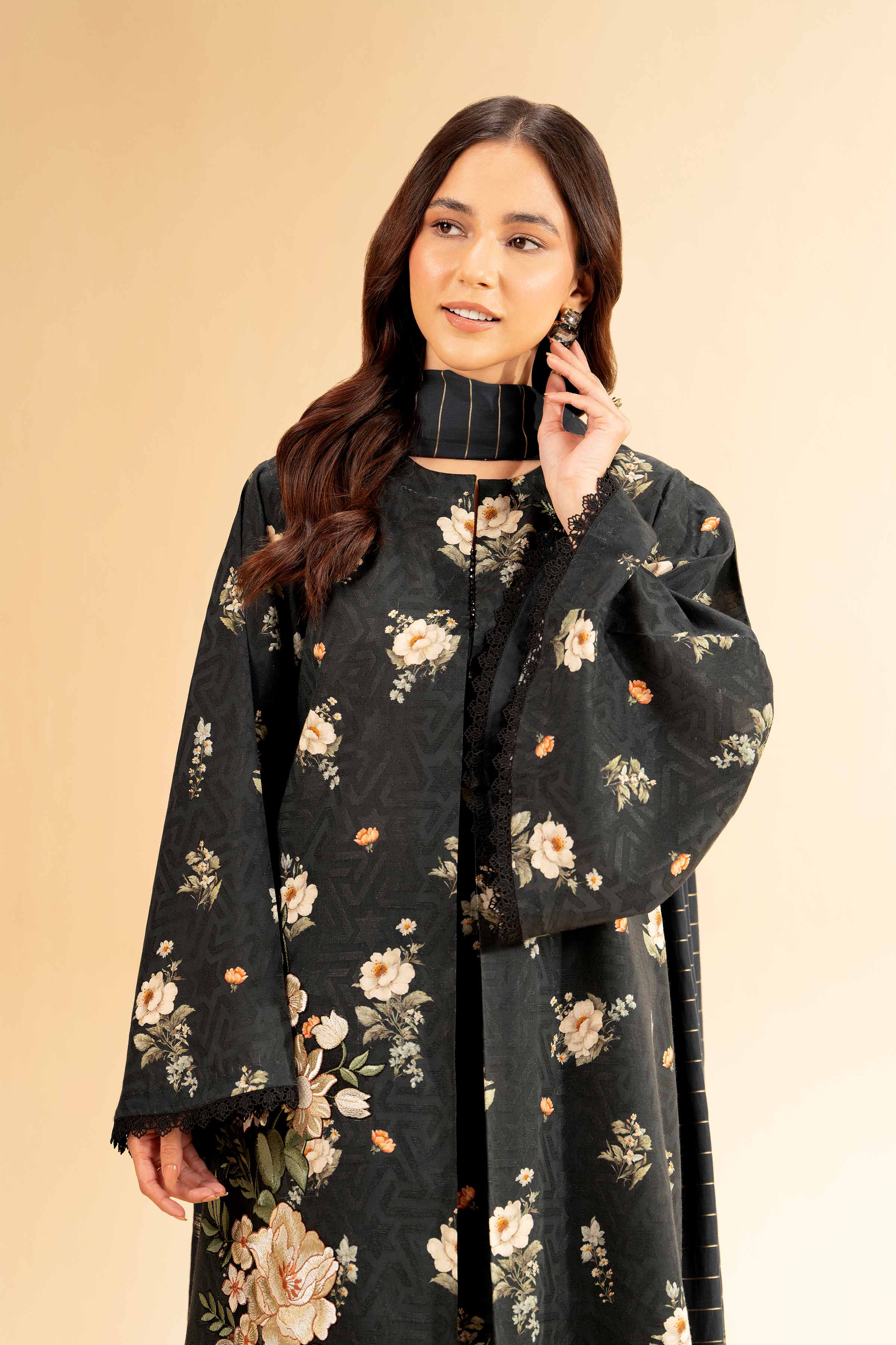 3 Piece - Digital Printed Jacquard Embroidered Suit - 42501305 for Women - Unstitched Collection | Nishat | Shop Online
