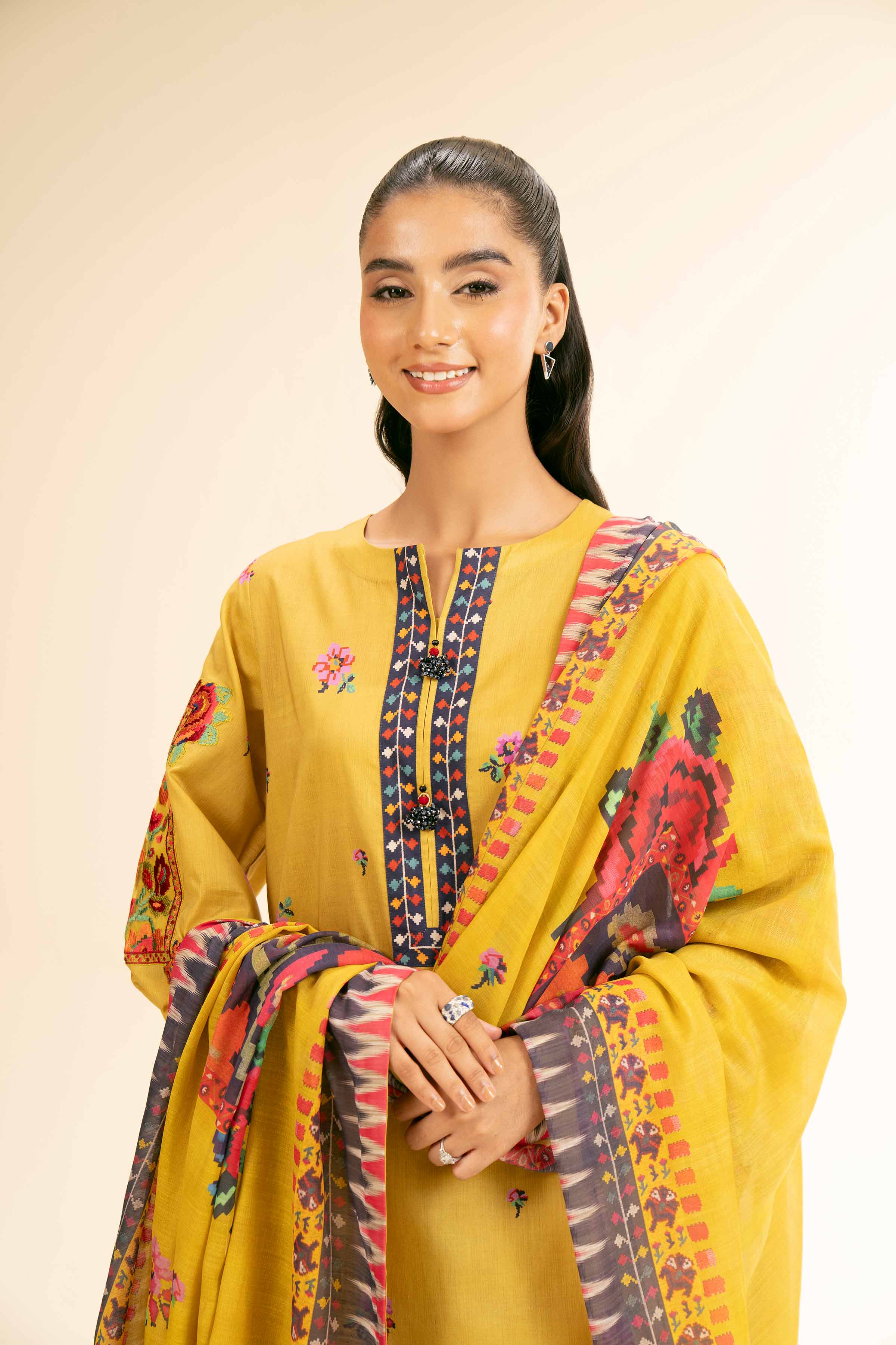 3 Piece - Printed Embroidered Suit - 42501306 for Women - Unstitched Collection | Nishat | Shop Online