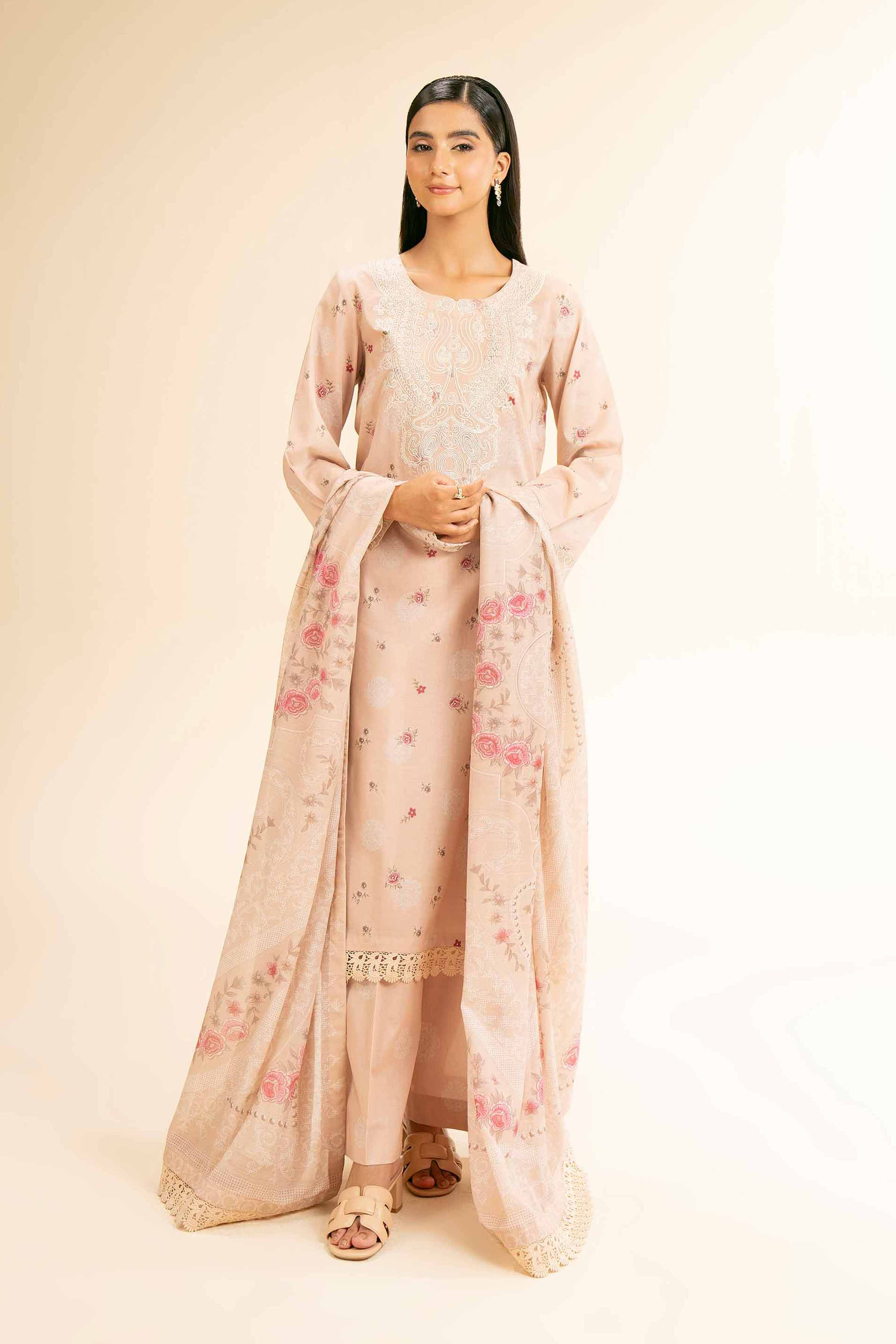 3 Piece - Printed Embroidered Suit - 42501307 for Women - Unstitched Collection | Nishat | Shop Online