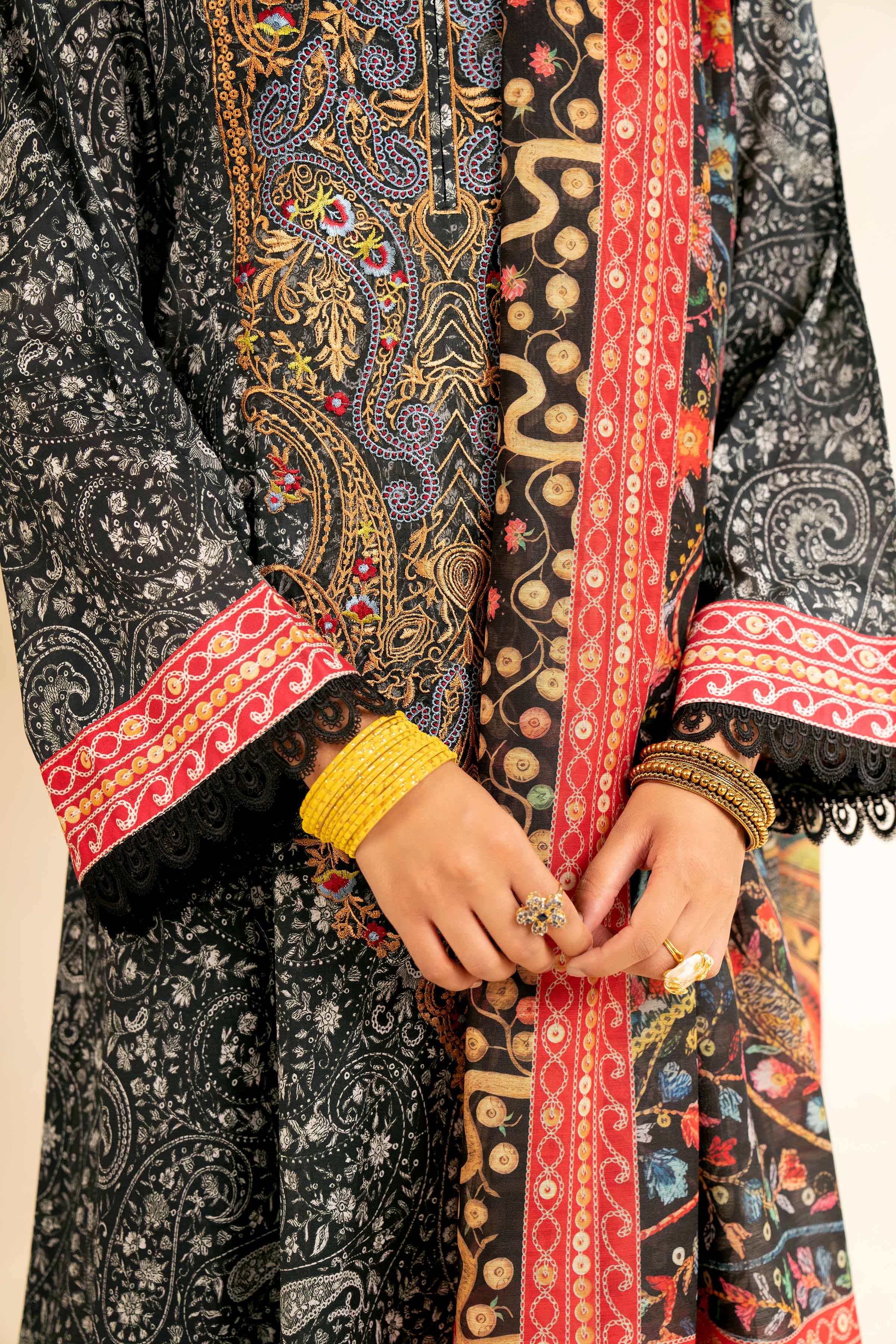 3 Piece - Printed Embroidered Suit - 42501308 for Women - Unstitched Collection | Nishat | Shop Online