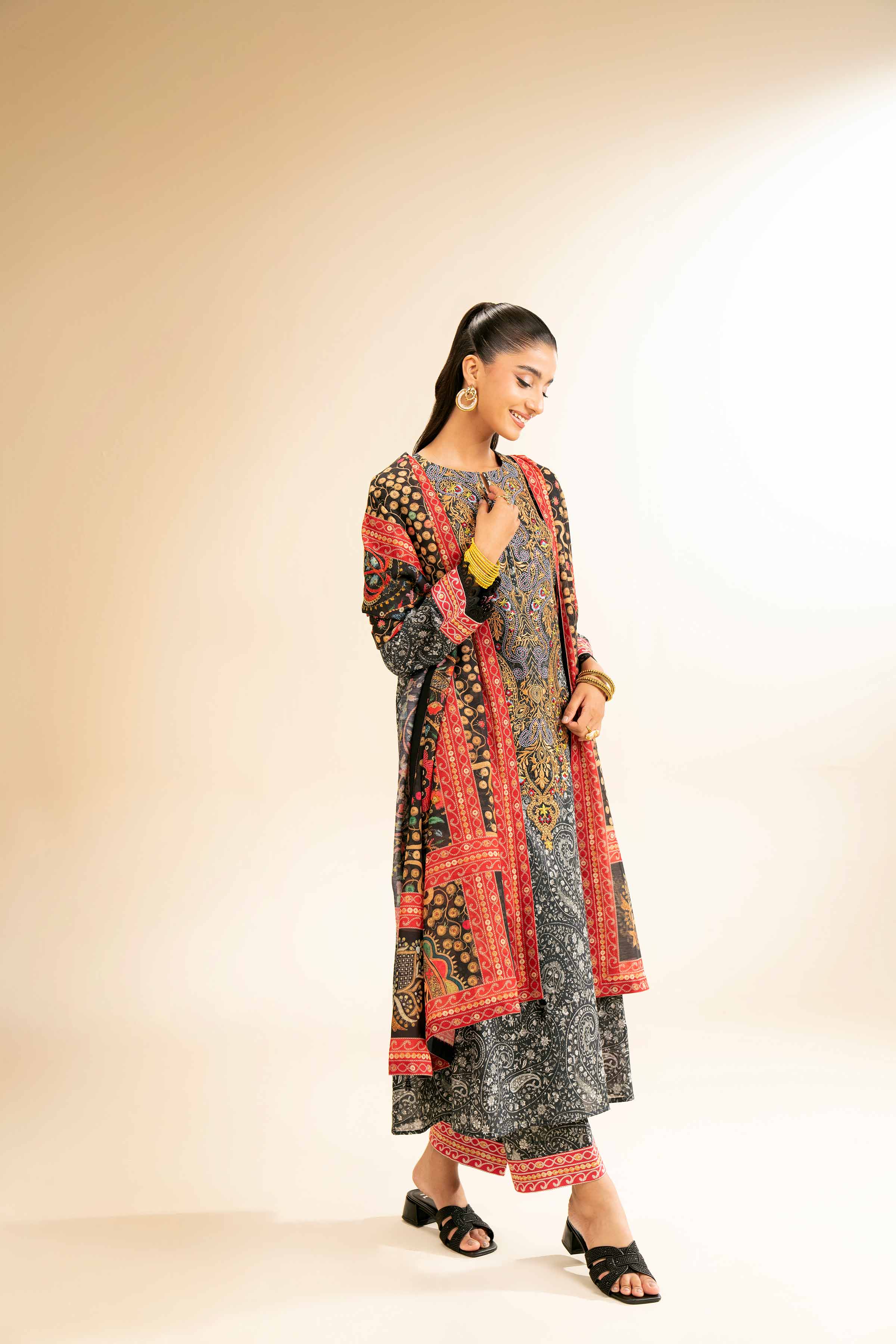 3 Piece - Printed Embroidered Suit - 42501308 for Women - Unstitched Collection | Nishat | Shop Online
