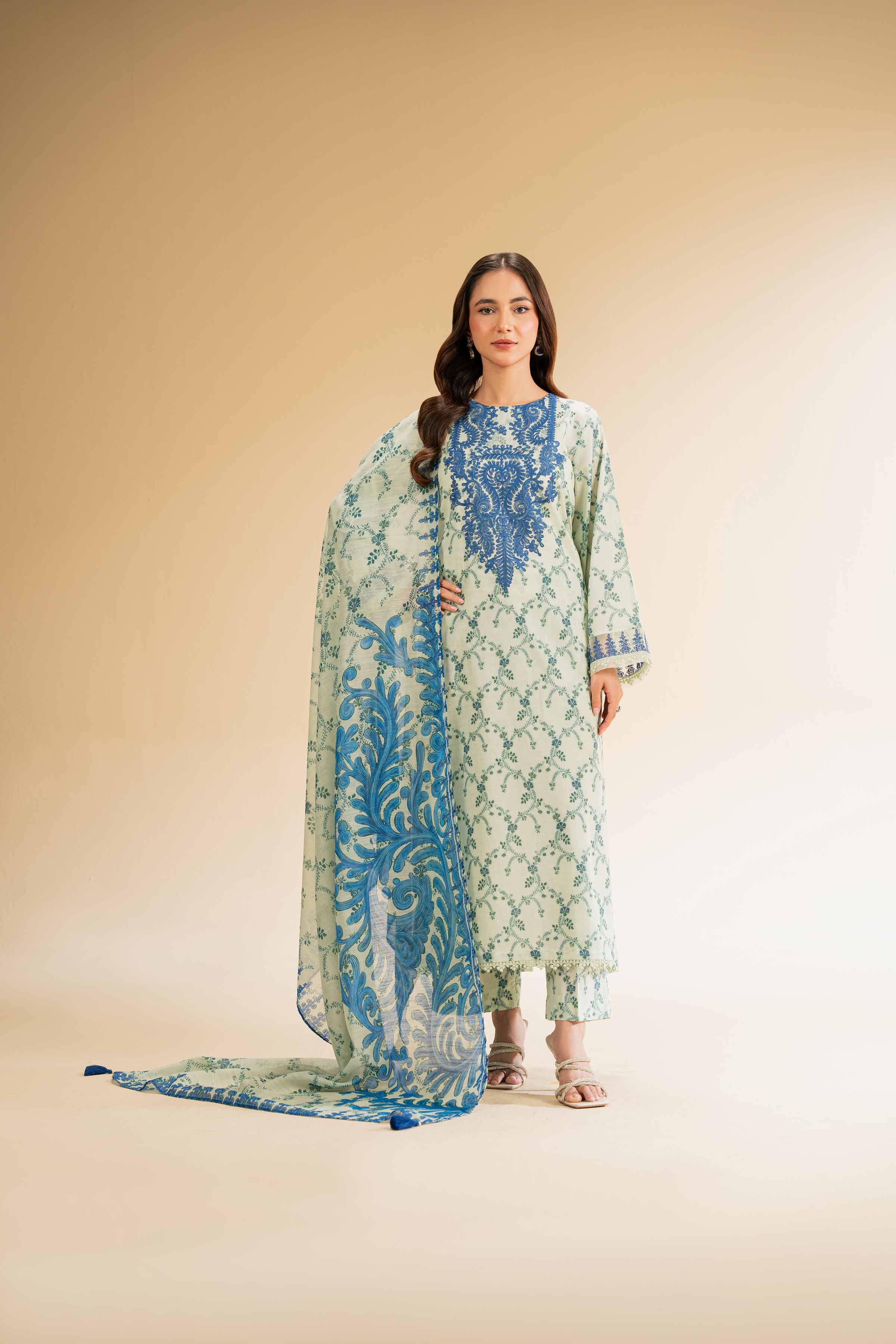 3 Piece - Printed Embroidered Suit - 42501309 for Women - Unstitched Collection | Nishat | Shop Online