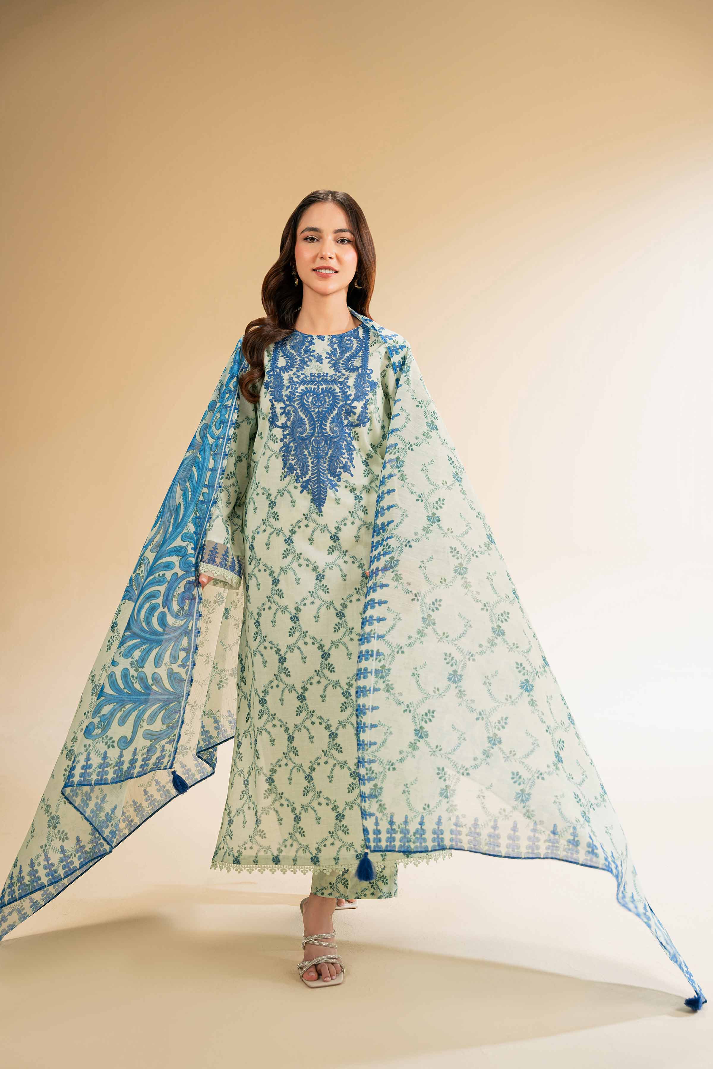 3 Piece - Printed Embroidered Suit - 42501309 for Women - Unstitched Collection | Nishat | Shop Online