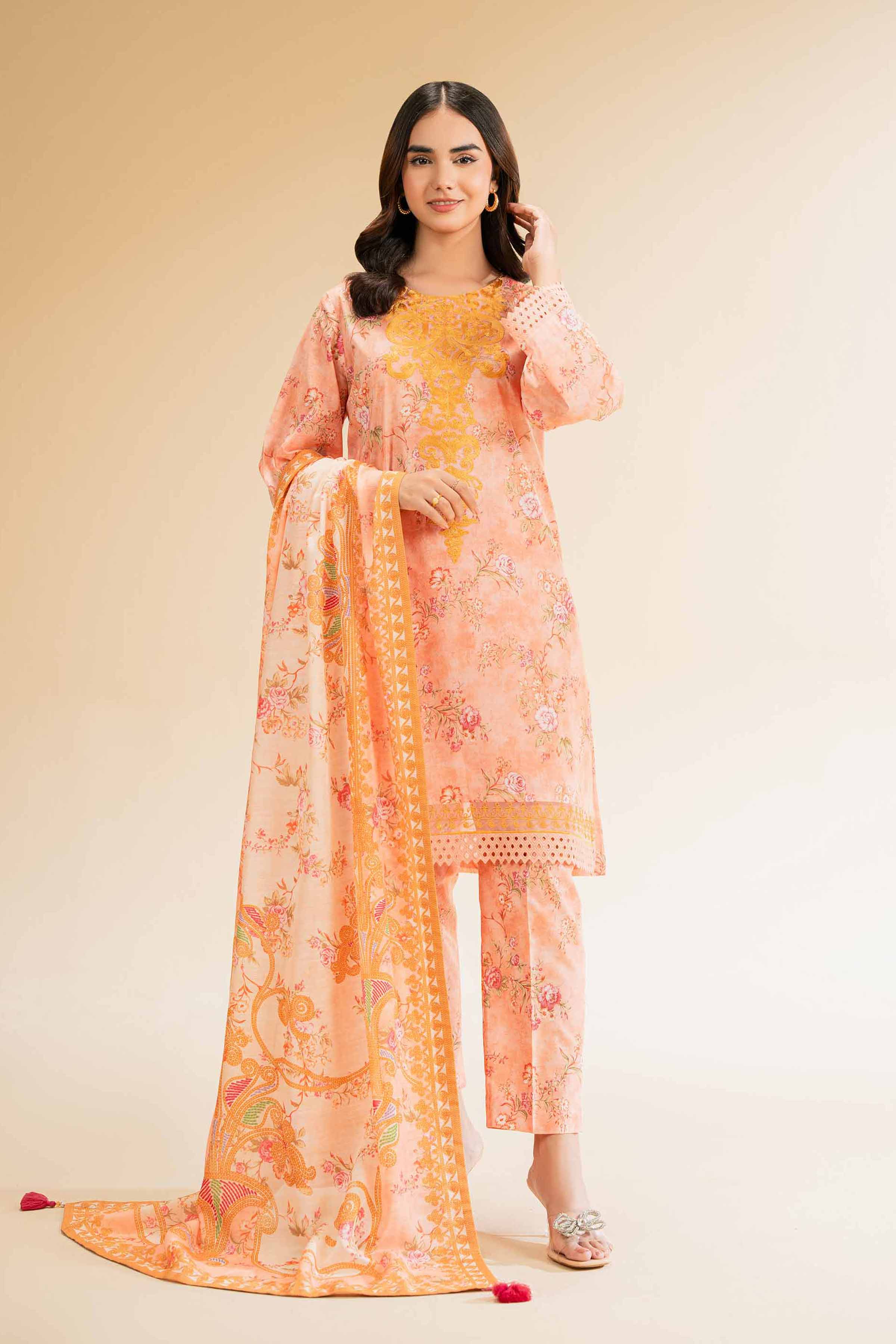 3 Piece - Printed Embroidered Suit - 42501310 for Women - Unstitched Collection | Nishat | Shop Online