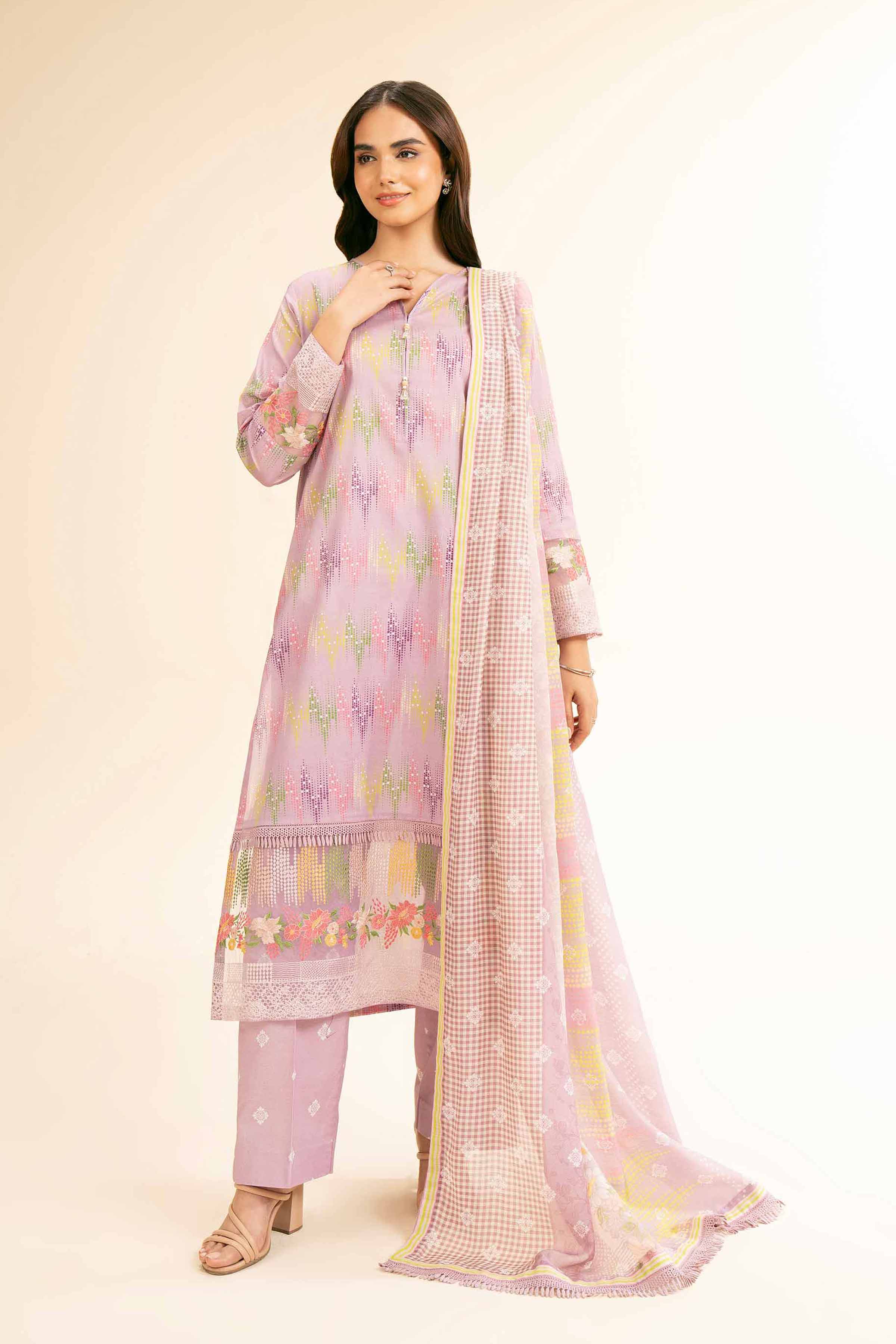 3 Piece - Printed Embroidered Suit - 42501311 for Women - Unstitched Collection | Nishat | Shop Online
