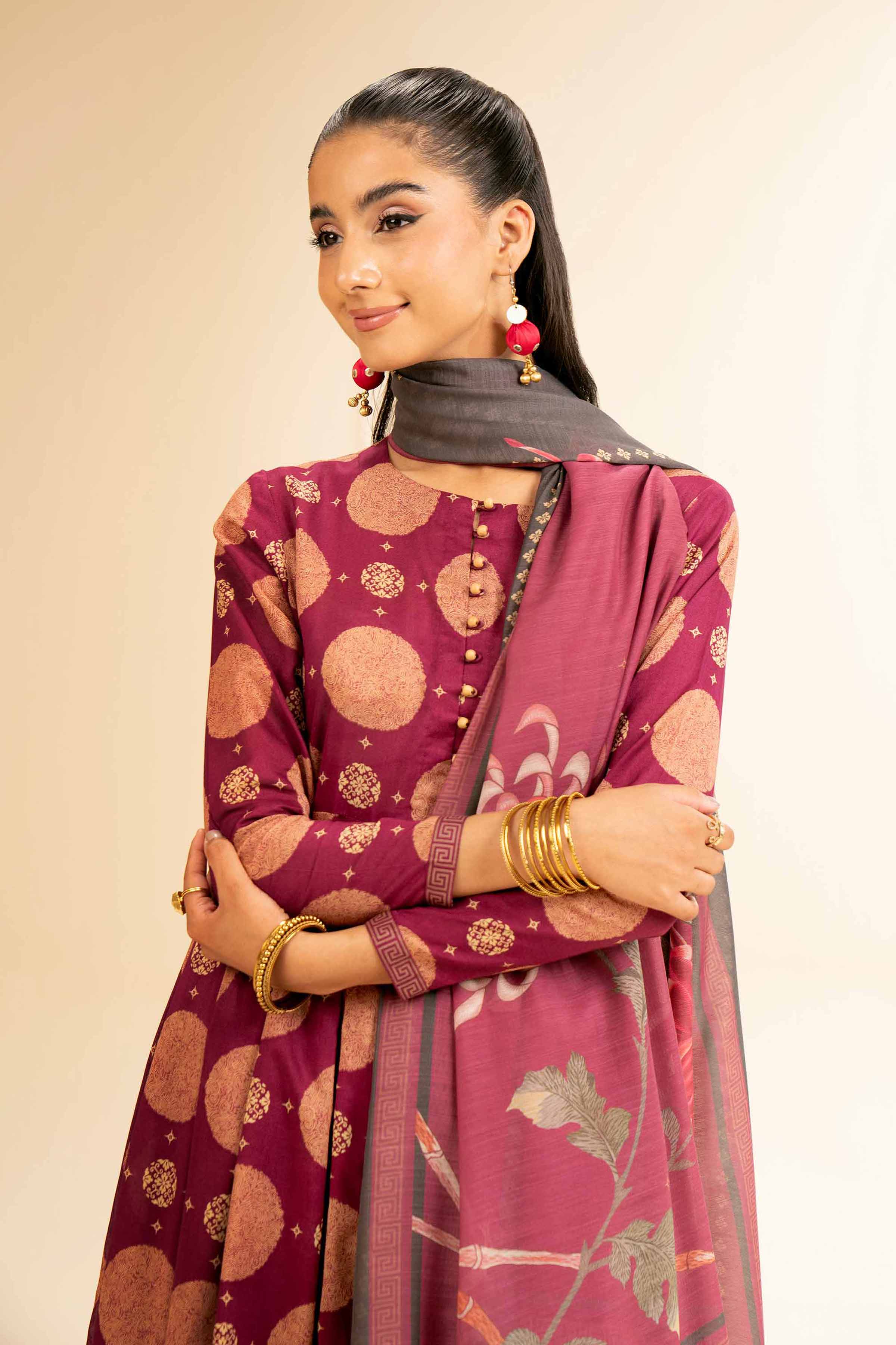 3 Piece - Printed Embroidered Suit - 42501315 for Women - Unstitched Collection | Nishat | Shop Online