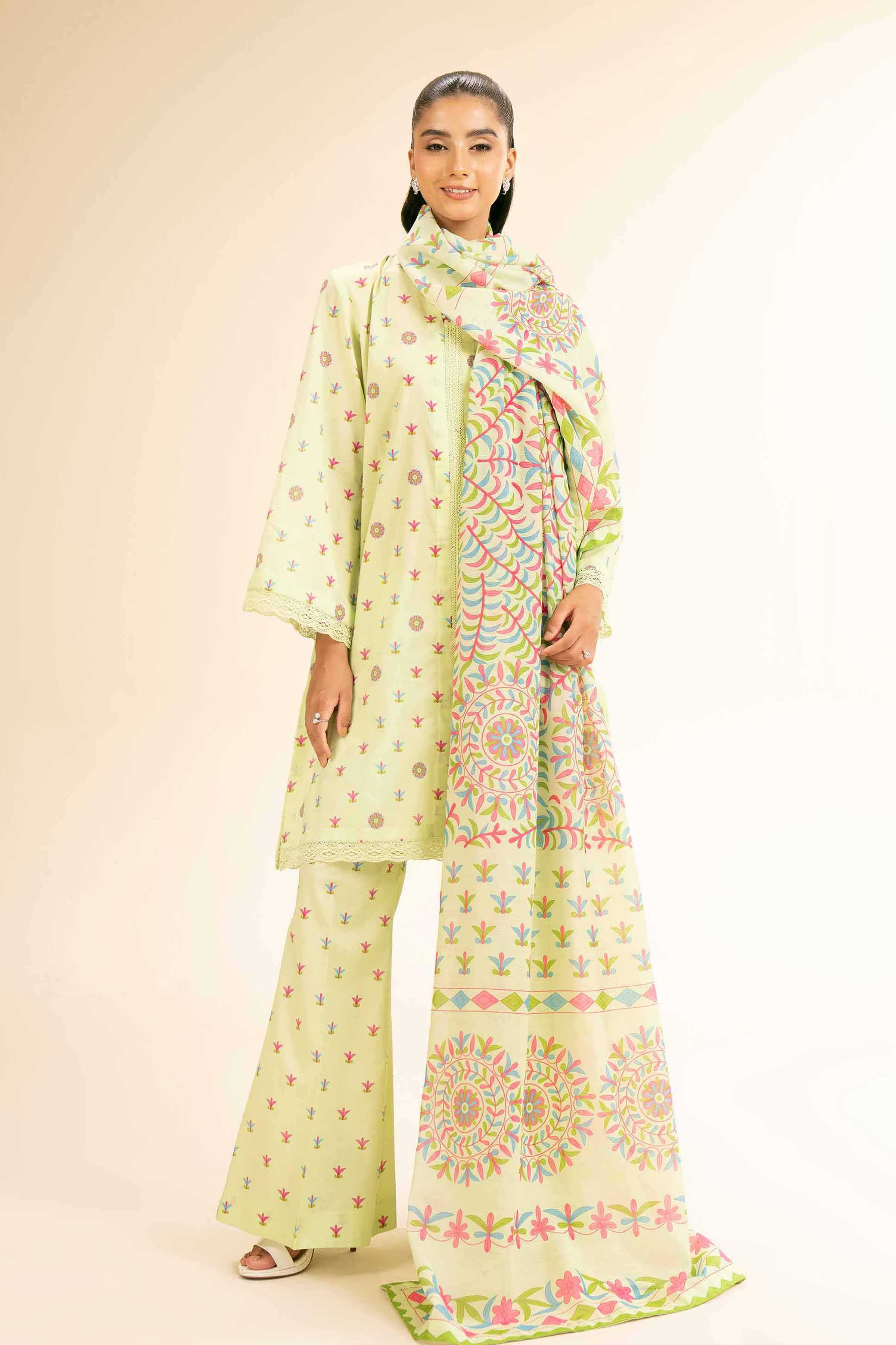 3 Piece - Printed Suit - 42501316 for Women - Unstitched Collection | Nishat | Shop Online