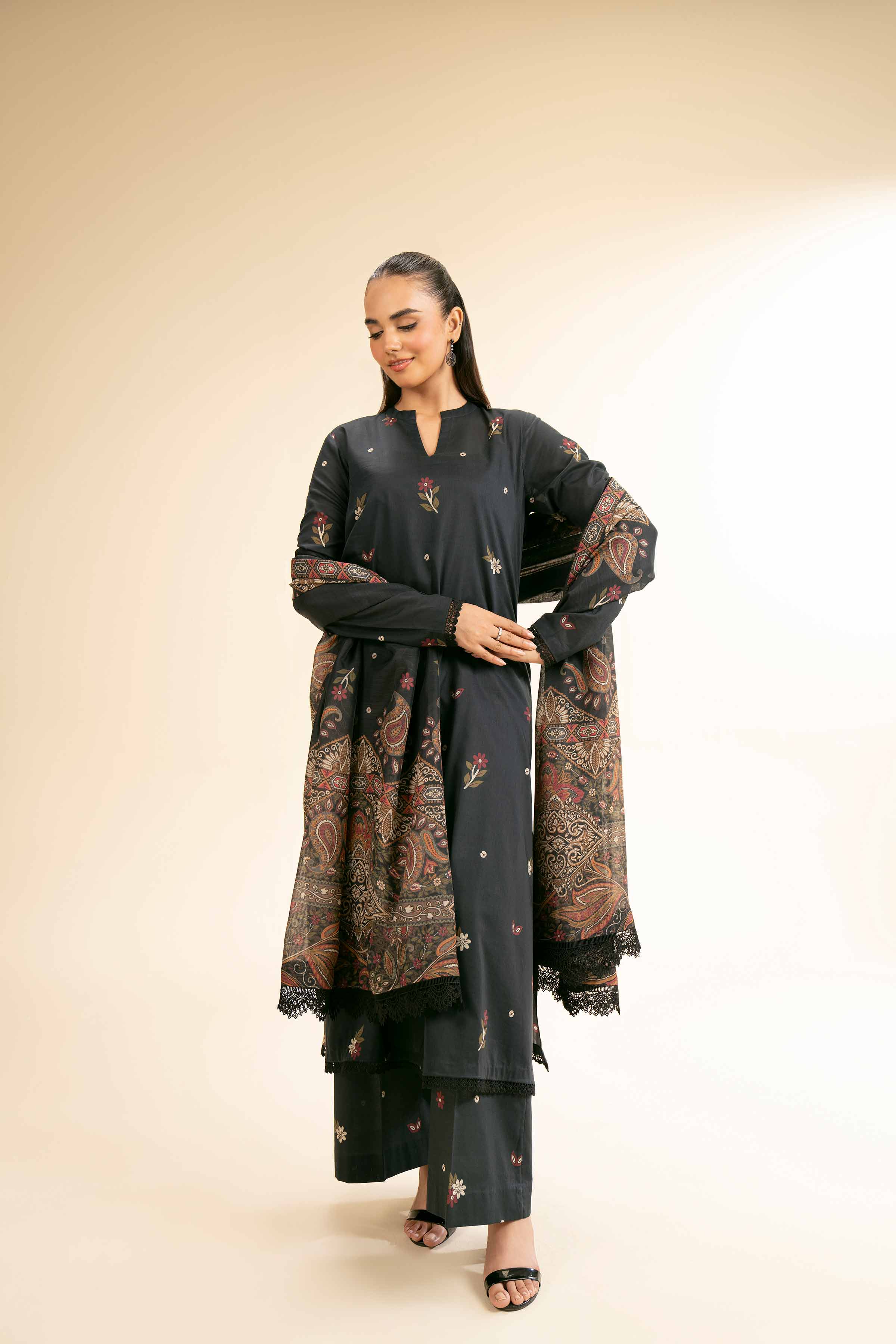 3 Piece - Printed Suit - 42501319 for Women - Unstitched Collection | Nishat | Shop Online
