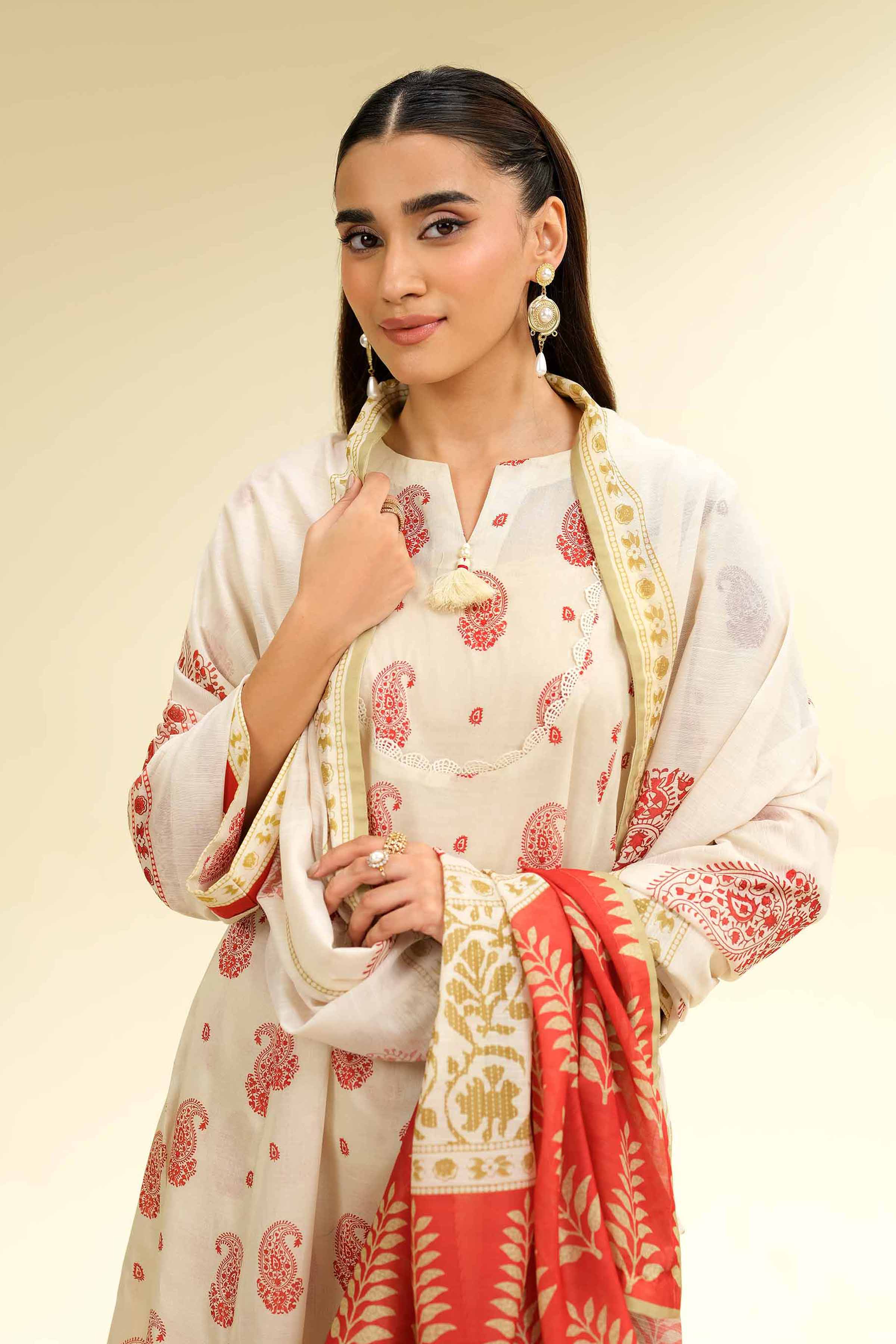 3 Piece - Printed Suit - 42501320 for Women - Unstitched Collection | Nishat | Shop Online