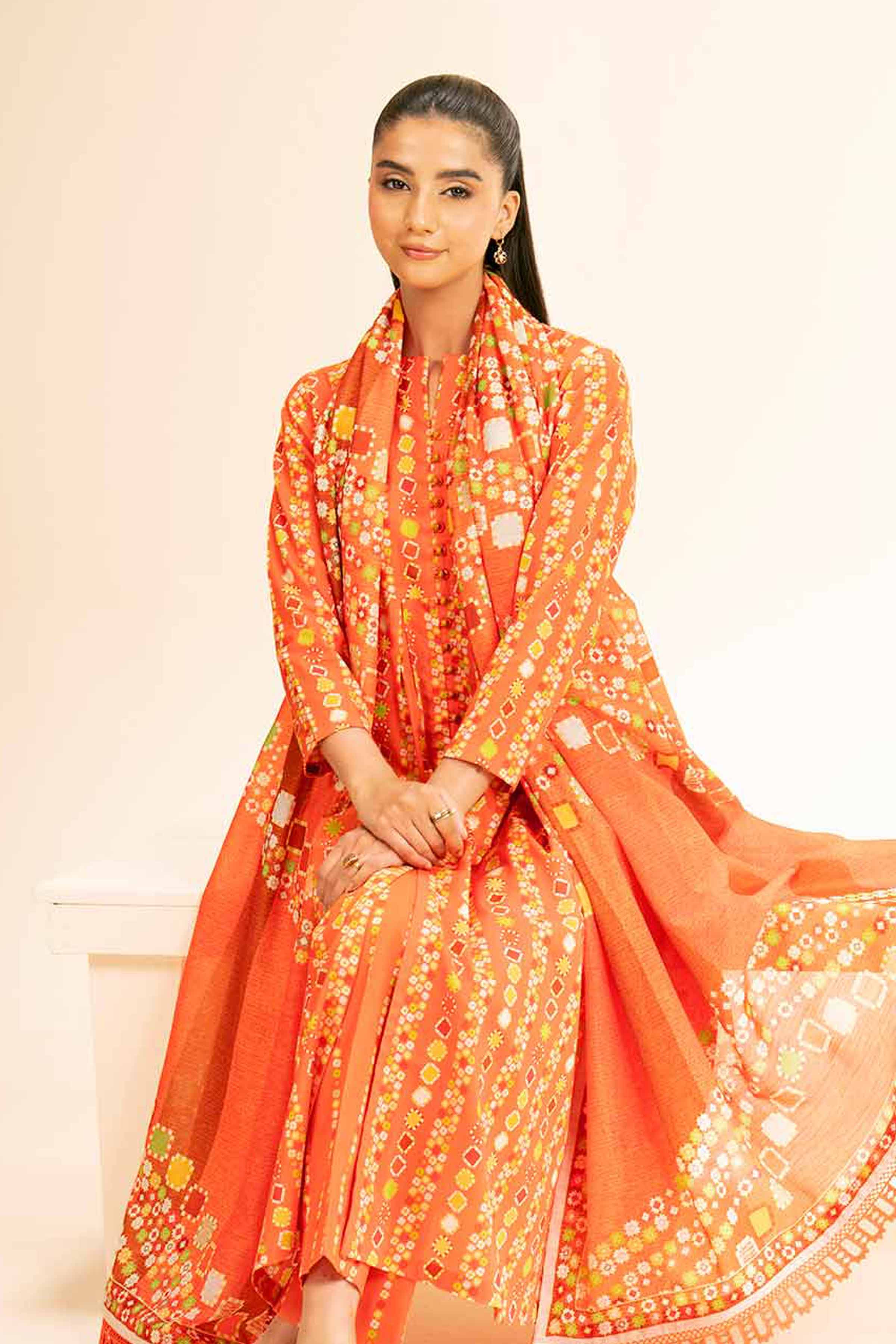 3 Piece - Printed Suit - 42501324 for Women - Unstitched Collection | Nishat | Shop Online