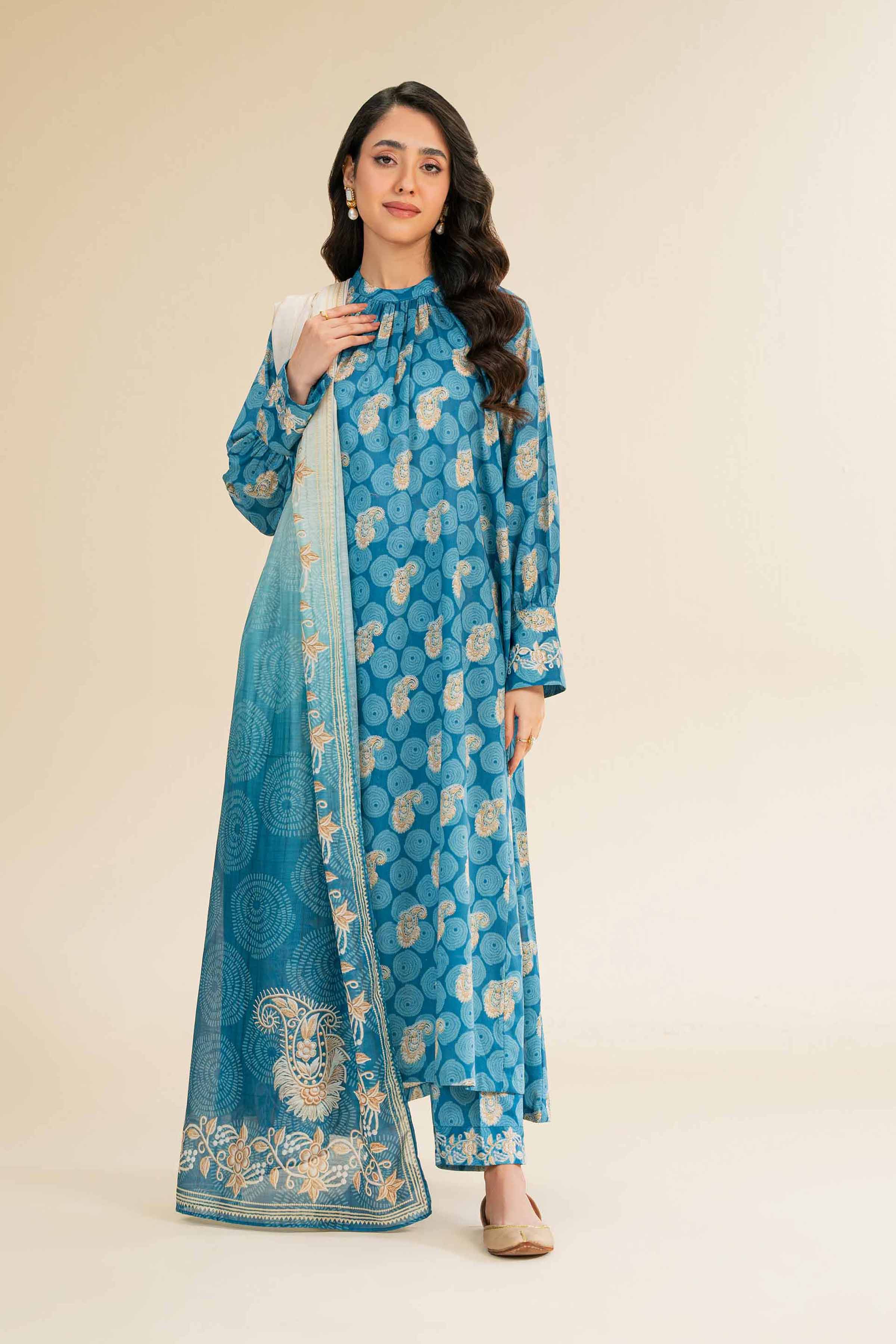 3 Piece - Printed Suit - 42501325 for Women - Unstitched Collection | Nishat | Shop Online