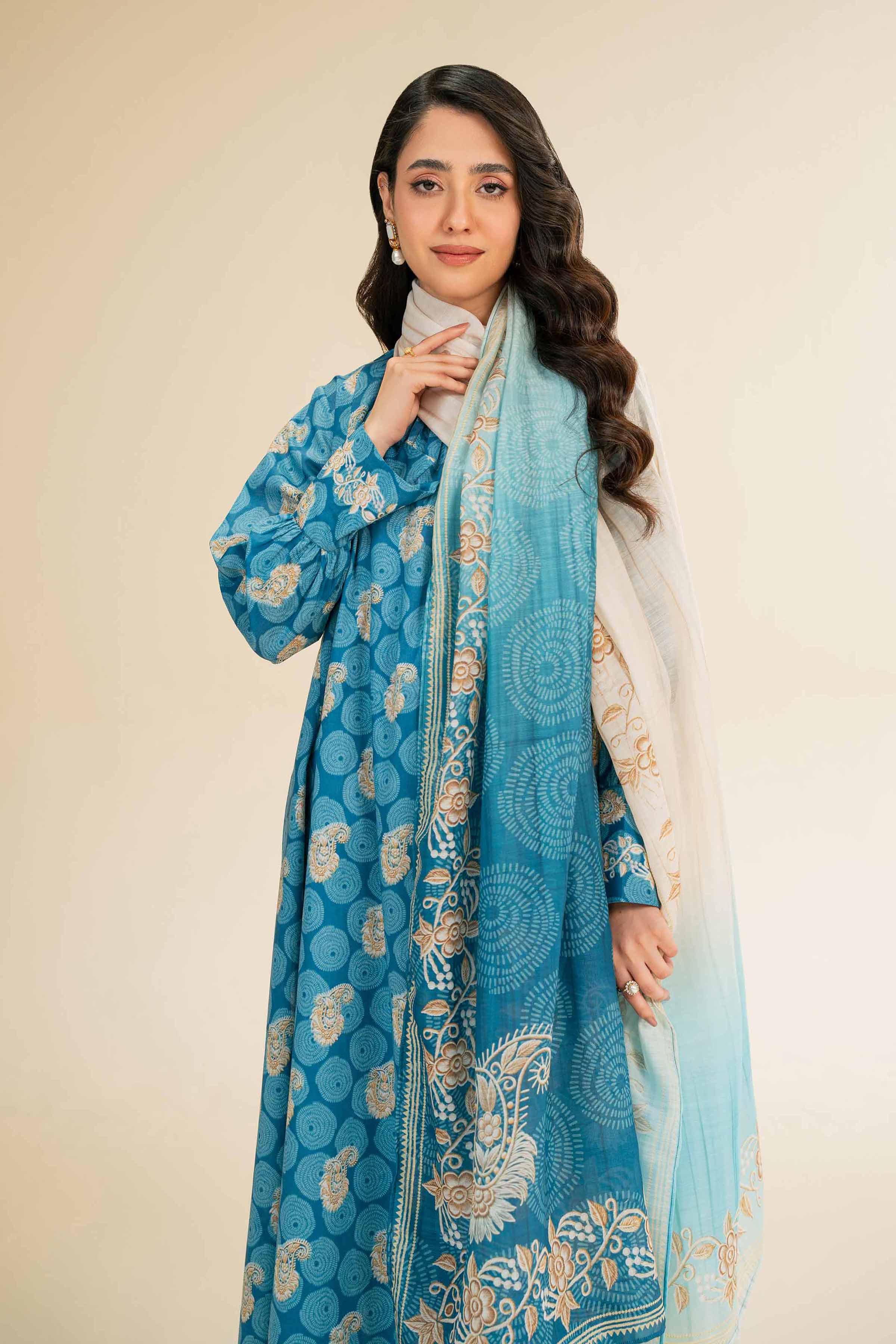 3 Piece - Printed Suit - 42501325 for Women - Unstitched Collection | Nishat | Shop Online