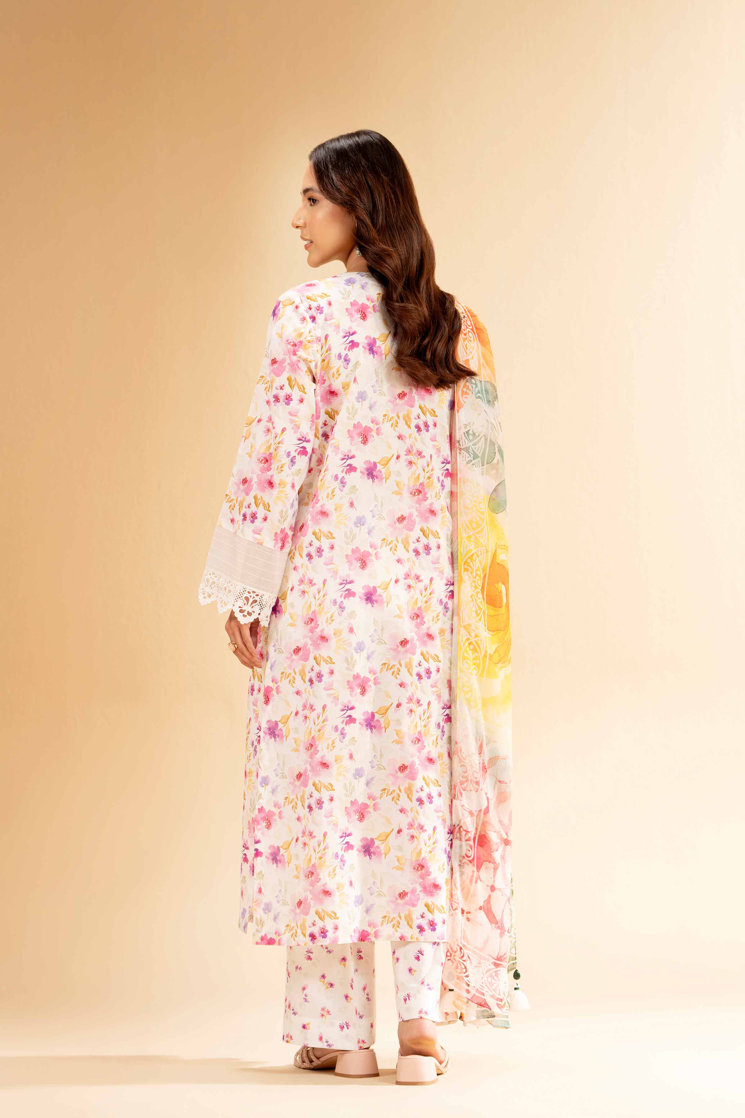 3 Piece - Printed With Laces Suit - 42501328 for Women - Unstitched Collection | Nishat | Shop Online