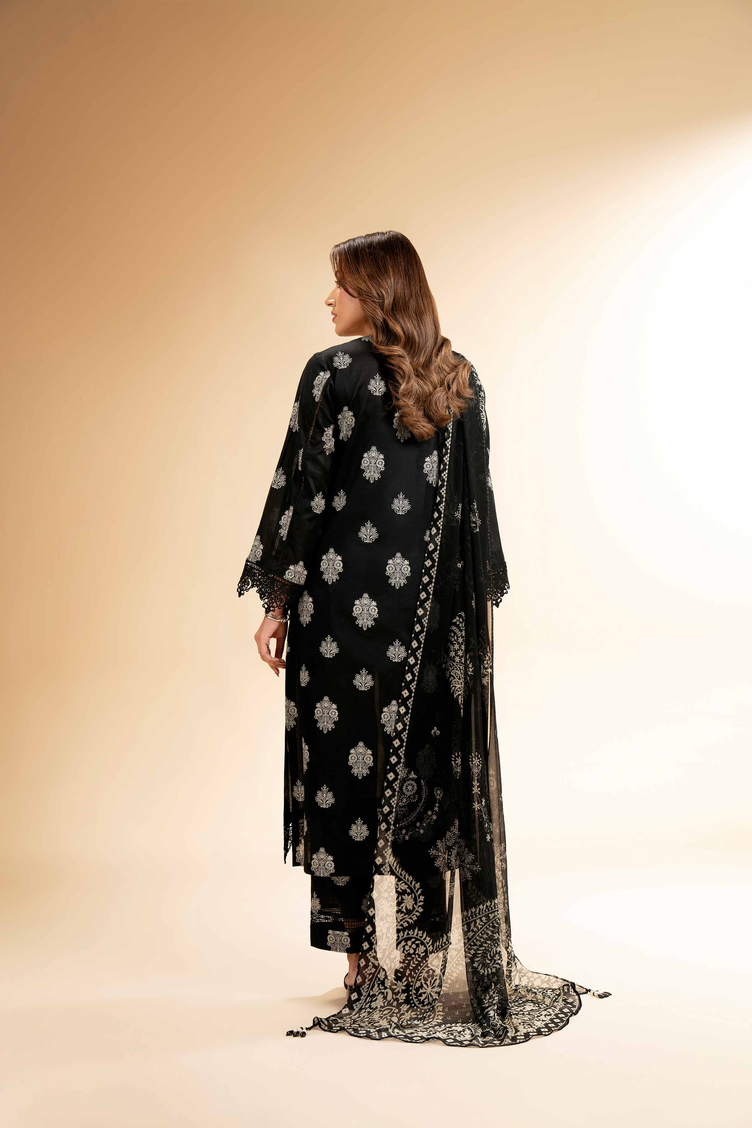 3 Piece - Printed With Laces Suit - 42501331 for Women - Unstitched Collection | Nishat | Shop Online