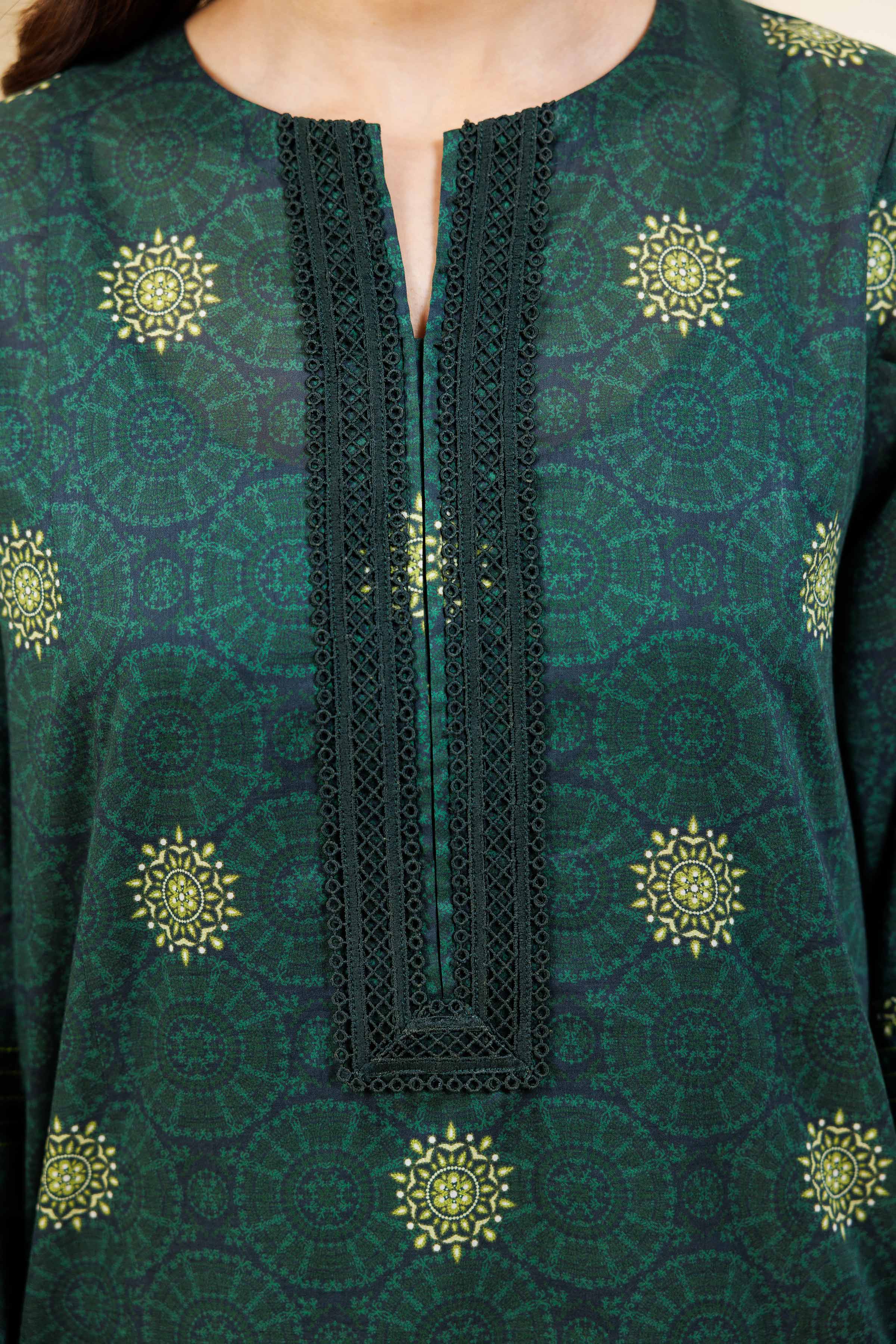 3 Piece - Printed With Laces Suit - 42501332 for Women - Unstitched Collection | Nishat | Shop Online