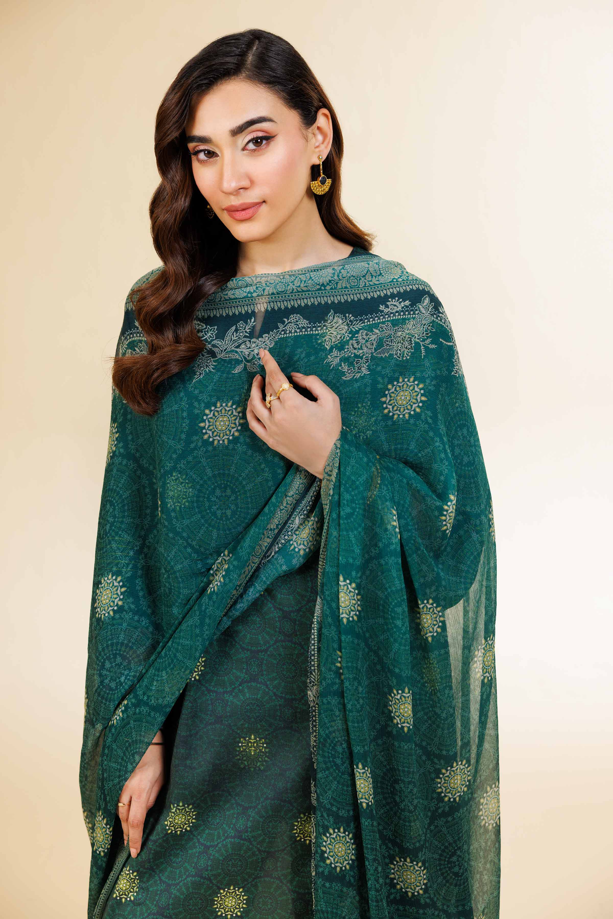 3 Piece - Printed With Laces Suit - 42501332 for Women - Unstitched Collection | Nishat | Shop Online