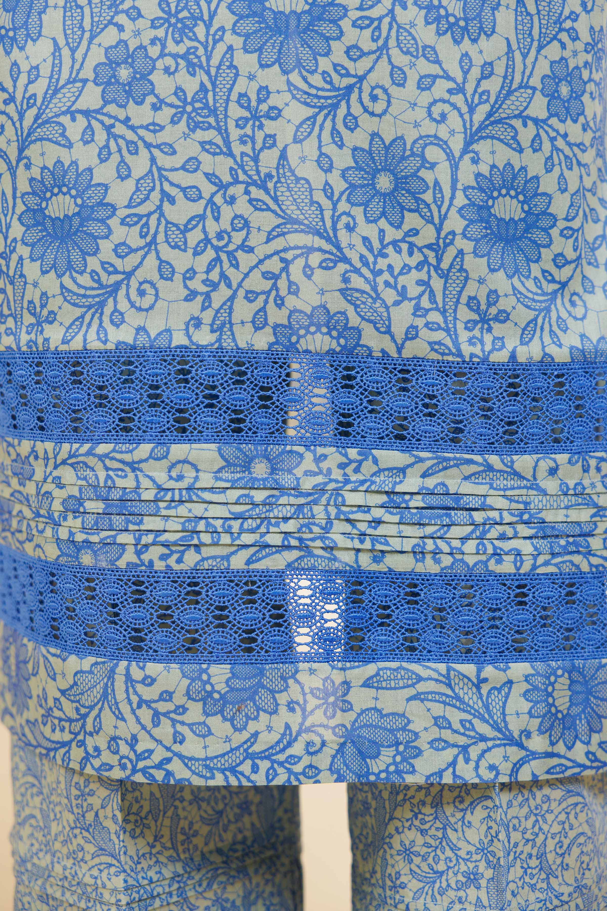 3 Piece - Printed With Laces Suit - 42501333 for Women - Unstitched Collection | Nishat | Shop Online