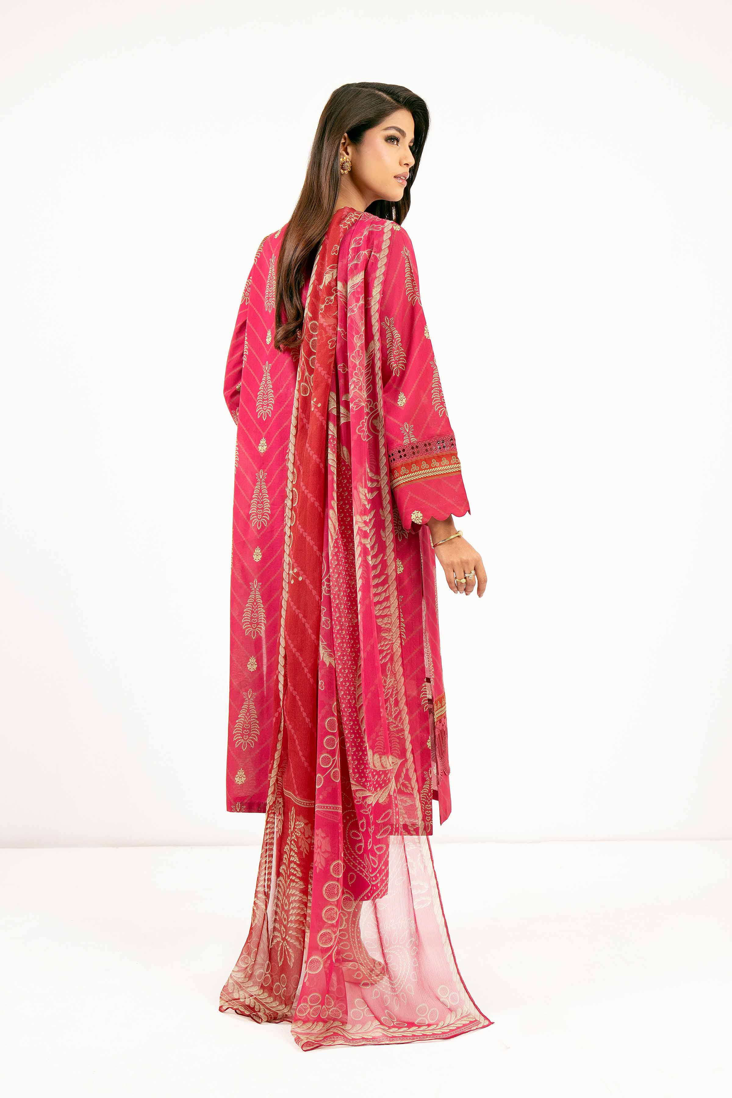 3 Piece - Printed With Laces Suit - 42501335 for Women - Unstitched Collection | Nishat | Shop Online