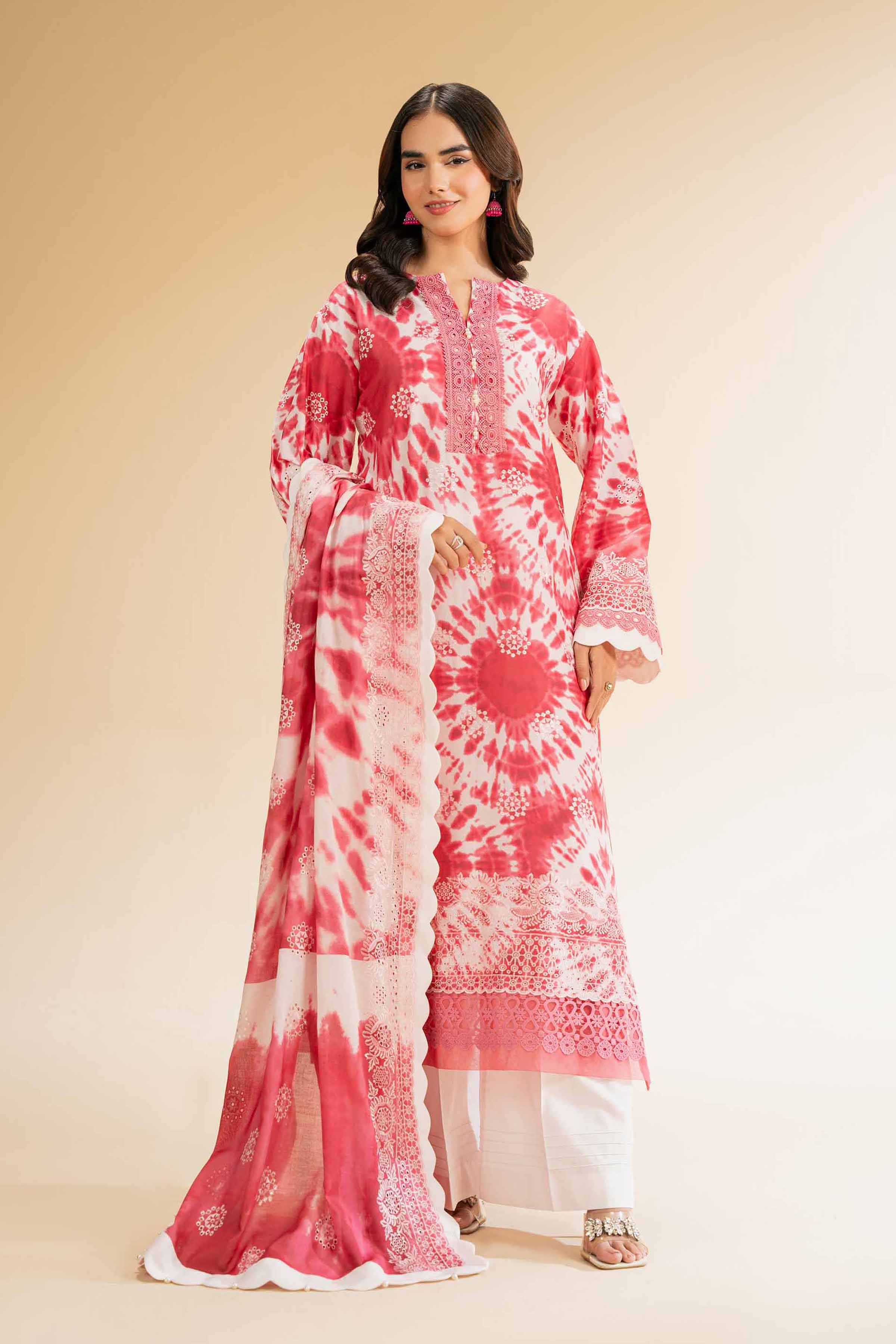 3 Piece - Digital Printed Embroidered Suit - 42501337 for Women - Unstitched Collection | Nishat | Shop Online