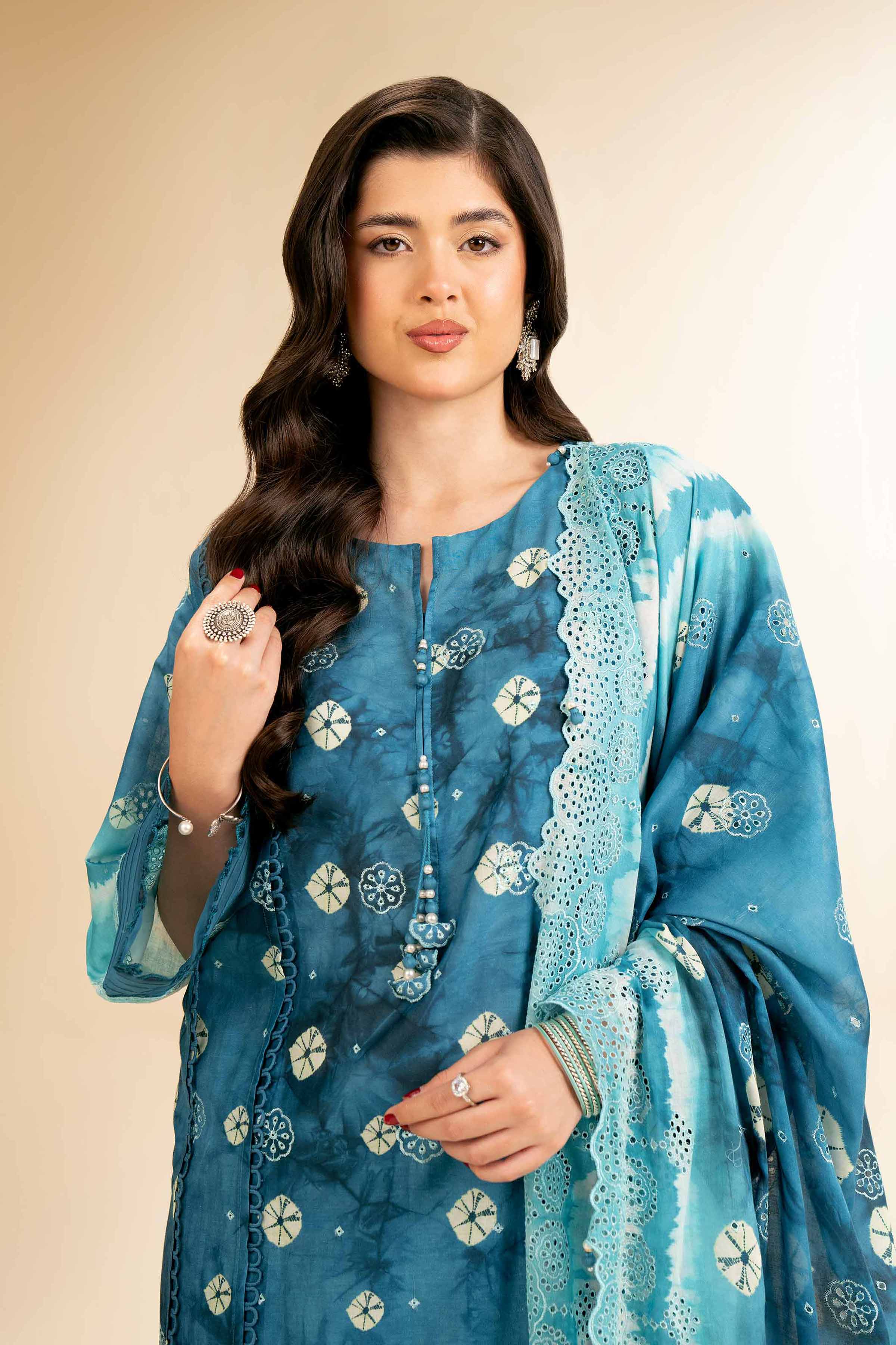 3 Piece - Digital Printed Embroidered Suit - 42501338 for Women - Unstitched Collection | Nishat | Shop Online