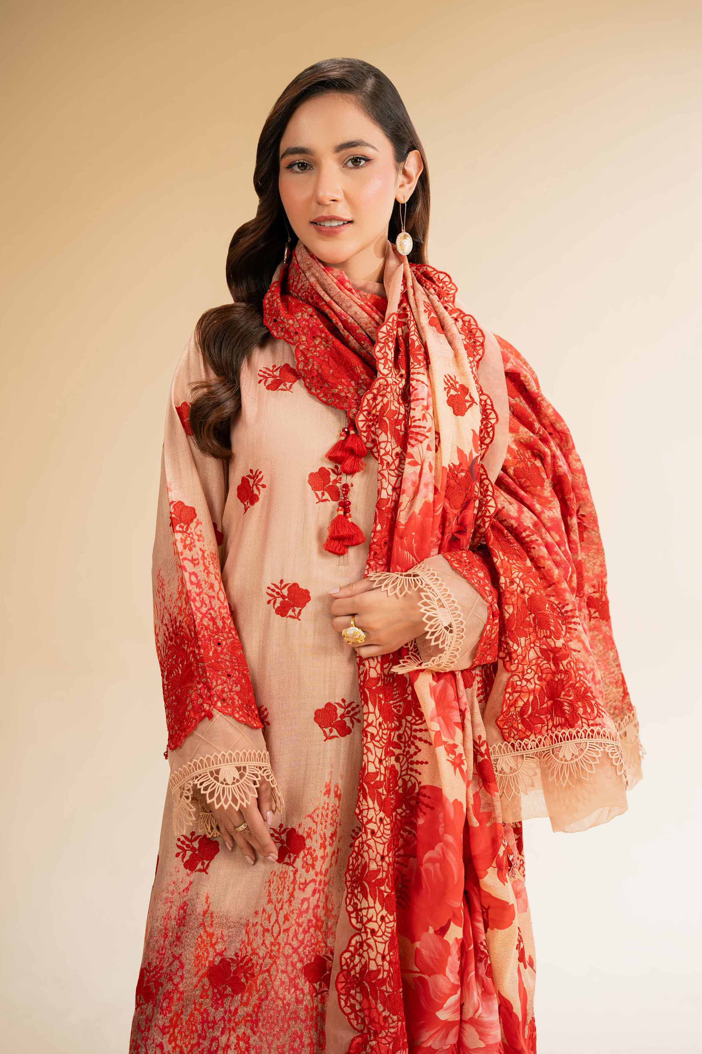 3 Piece - Digital Printed Embroidered Suit - 42501340 for Women - Unstitched Collection | Nishat | Shop Online