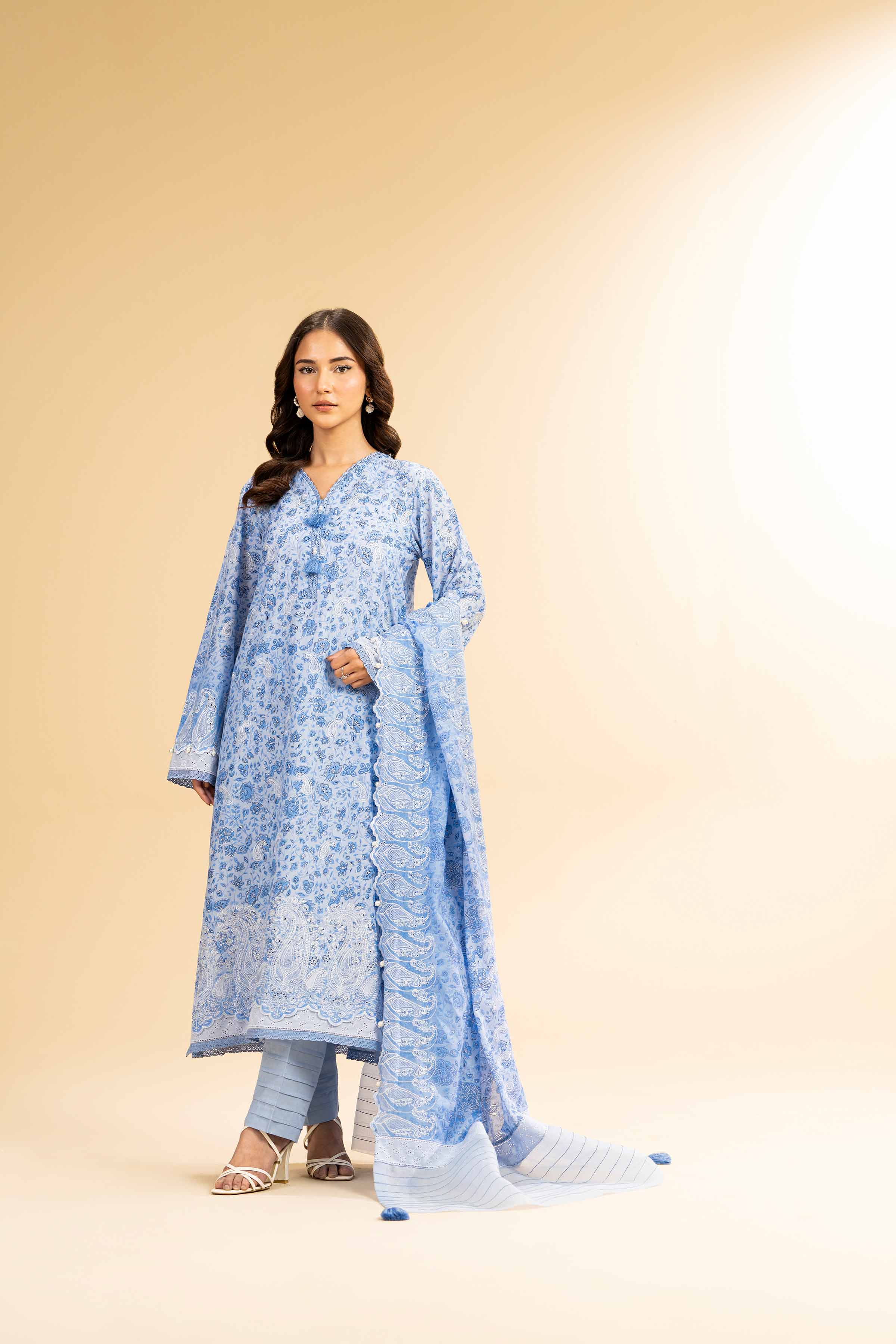 3 Piece - Digital Printed Embroidered Suit - 42501341 for Women - Unstitched Collection | Nishat | Shop Online