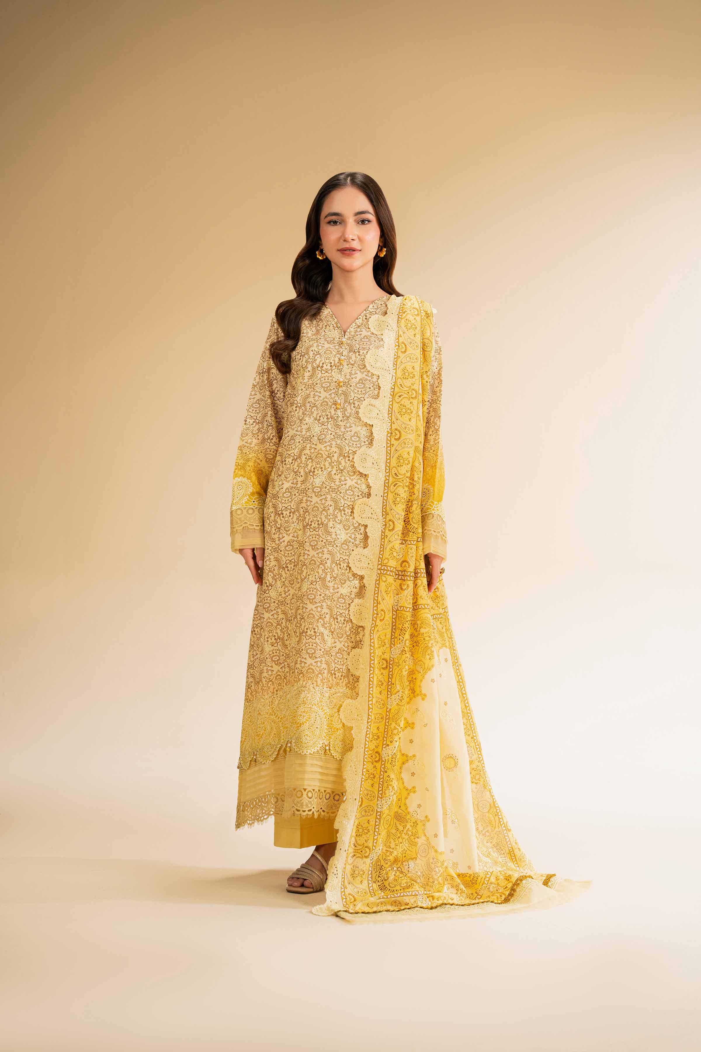 3 Piece - Digital Printed Embroidered Suit - 42501342 for Women - Unstitched Collection | Nishat | Shop Online