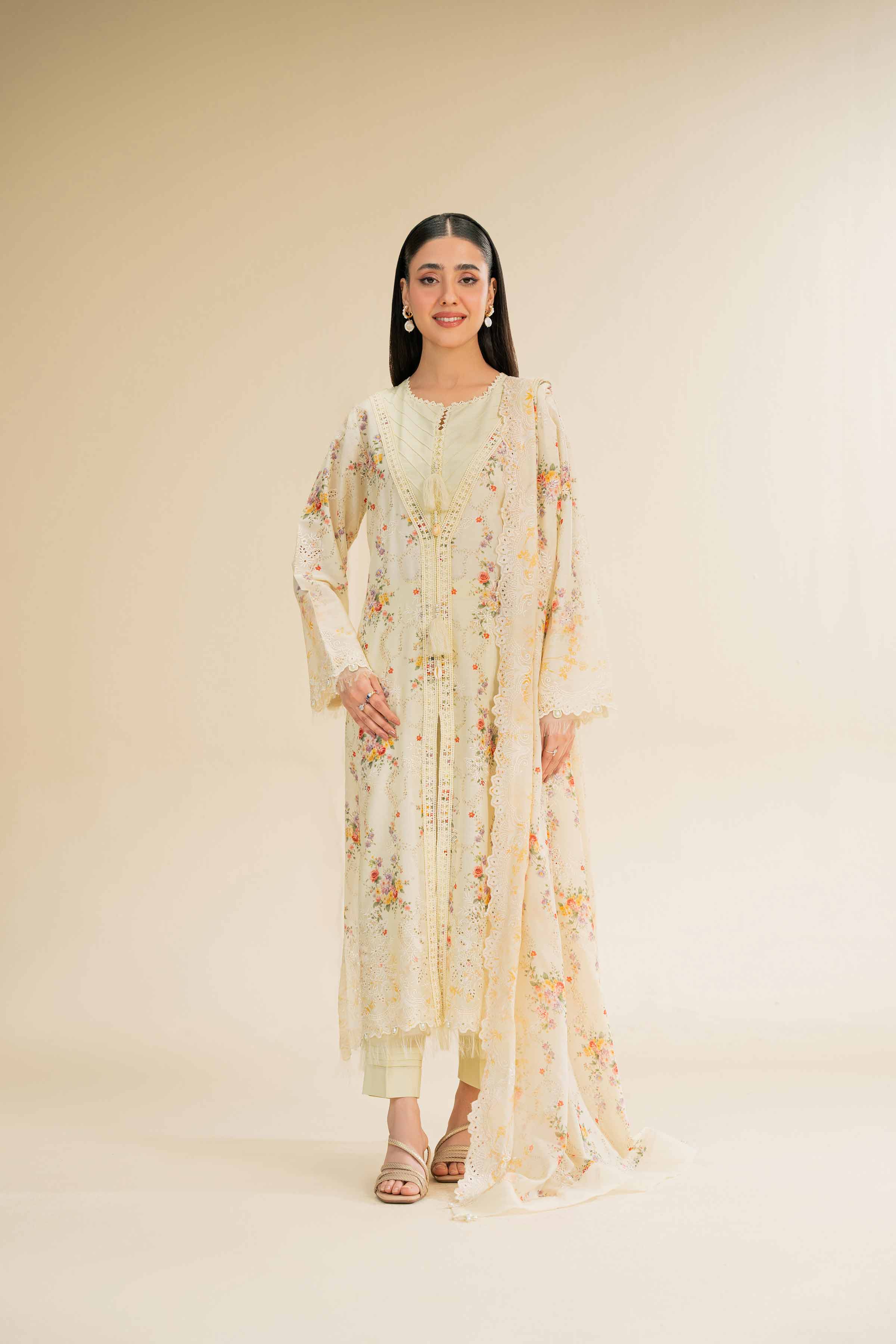 3 Piece - Digital Printed Embroidered Suit - 42501343 for Women - Unstitched Collection | Nishat | Shop Online