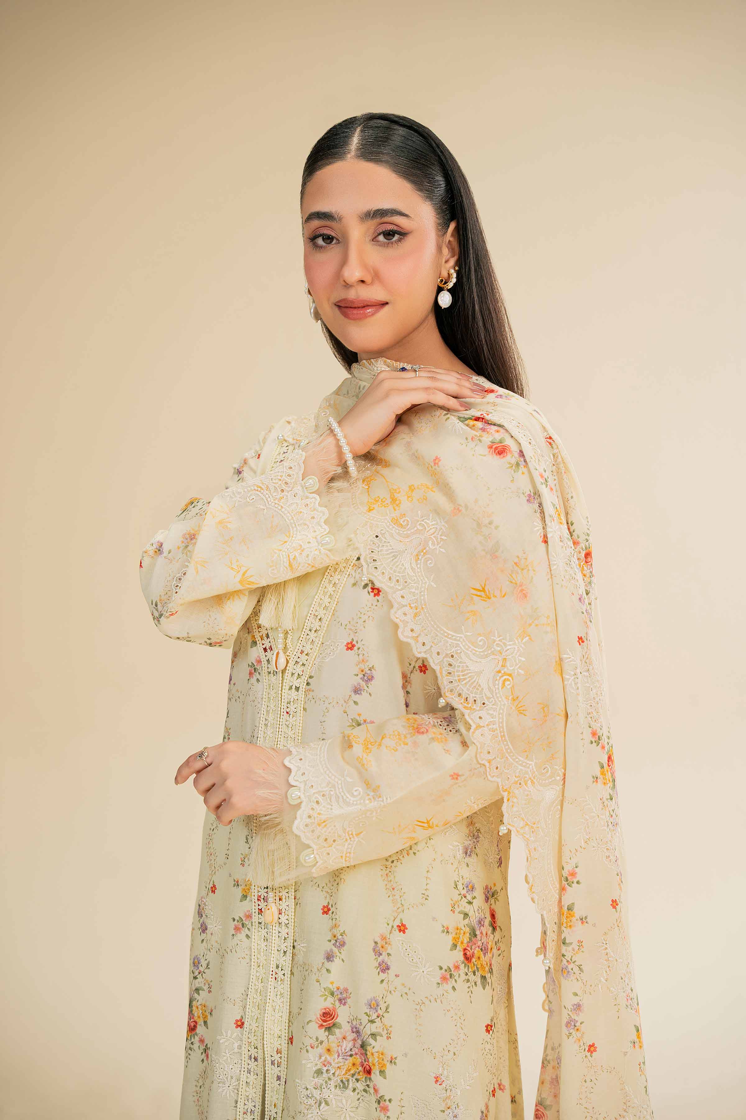3 Piece - Digital Printed Embroidered Suit - 42501343 for Women - Unstitched Collection | Nishat | Shop Online