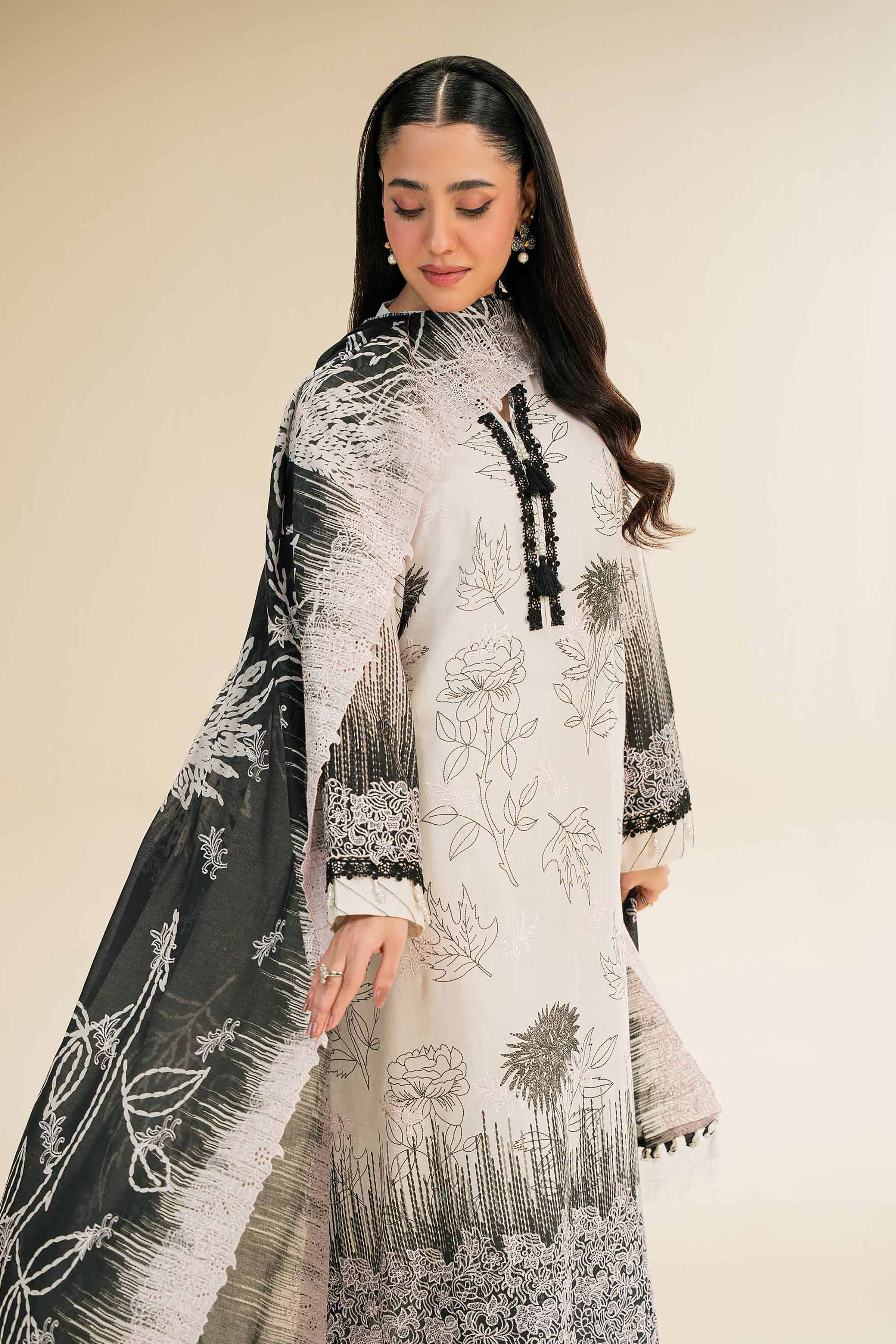 3 Piece - Digital Printed Embroidered Suit - 42501345 for Women - Unstitched Collection | Nishat | Shop Online