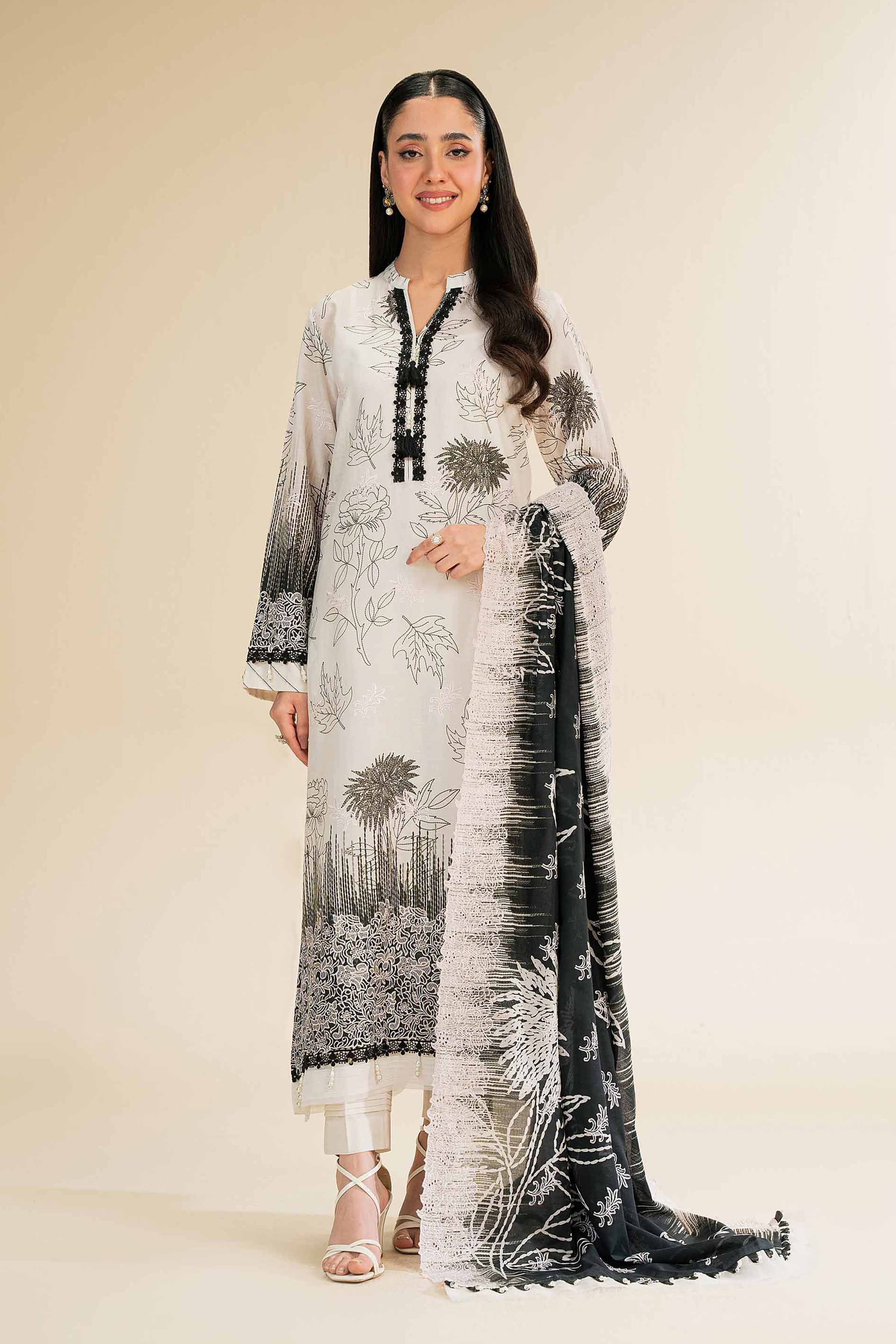 3 Piece - Digital Printed Embroidered Suit - 42501345 for Women - Unstitched Collection | Nishat | Shop Online