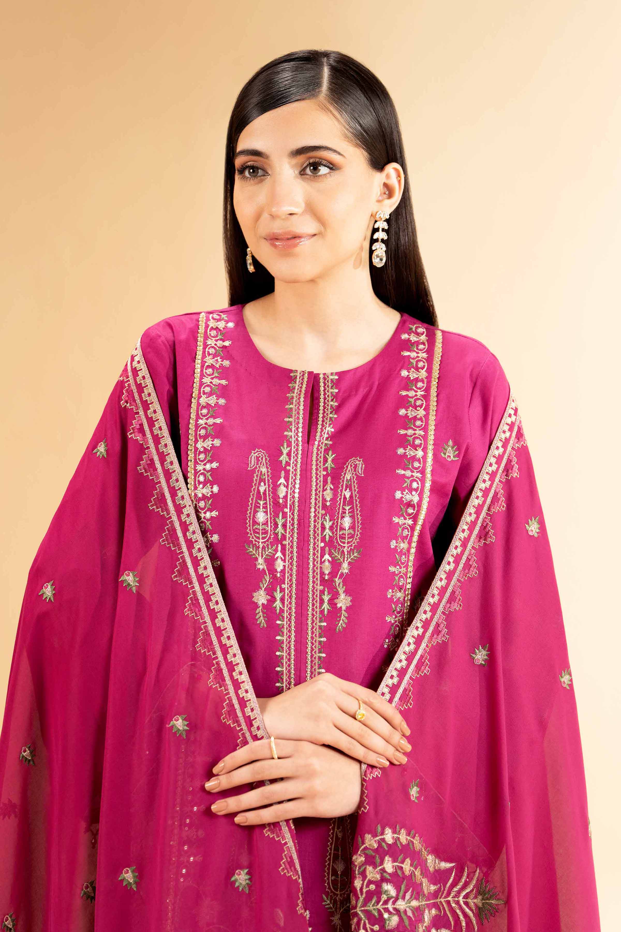 3 Piece - Dyed Embroidered Suit - 42501346 for Women - Unstitched Collection | Nishat | Shop Online