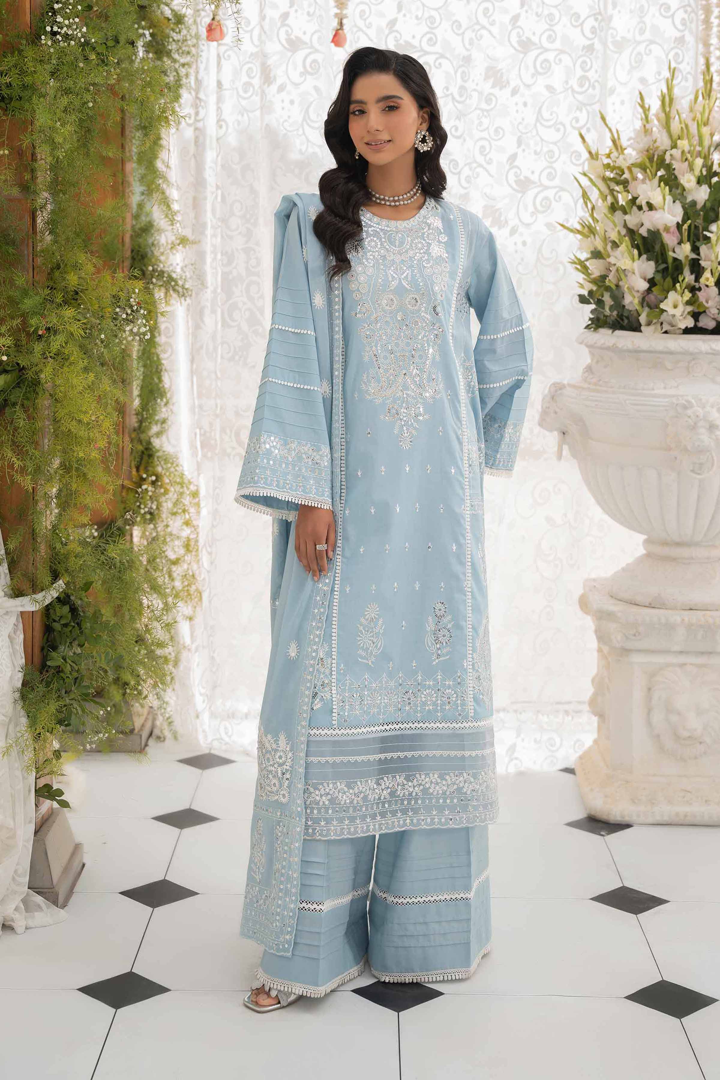 3 Piece - Dyed Embroidered Suit - 42501347 for Women - Unstitched Collection | Nishat | Shop Online