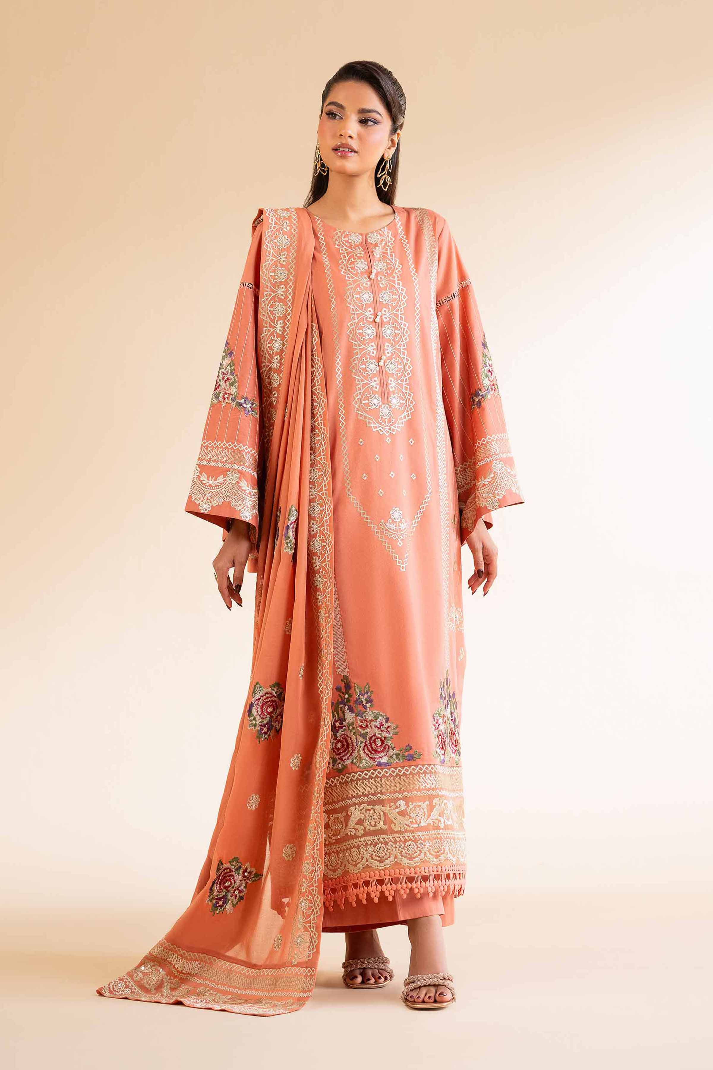 3 Piece - Dyed Embroidered Suit - 42501350 for Women - Unstitched Collection | Nishat | Shop Online