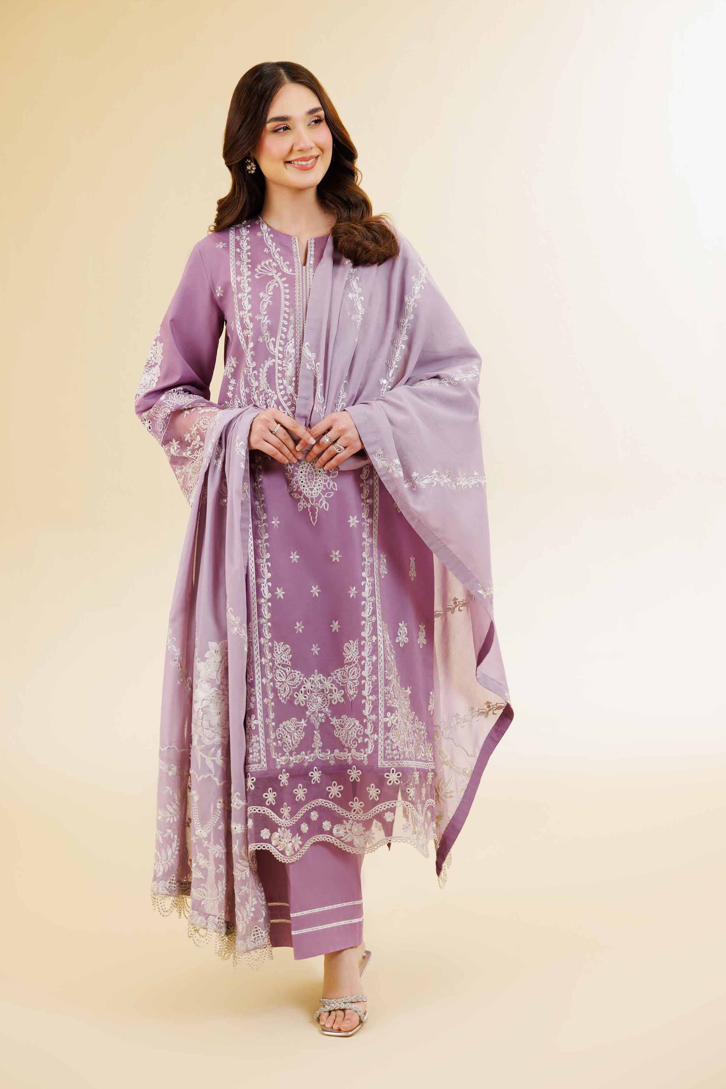 3 Piece - Dyed Embroidered Suit - 42501351 for Women - Unstitched Collection | Nishat | Shop Online