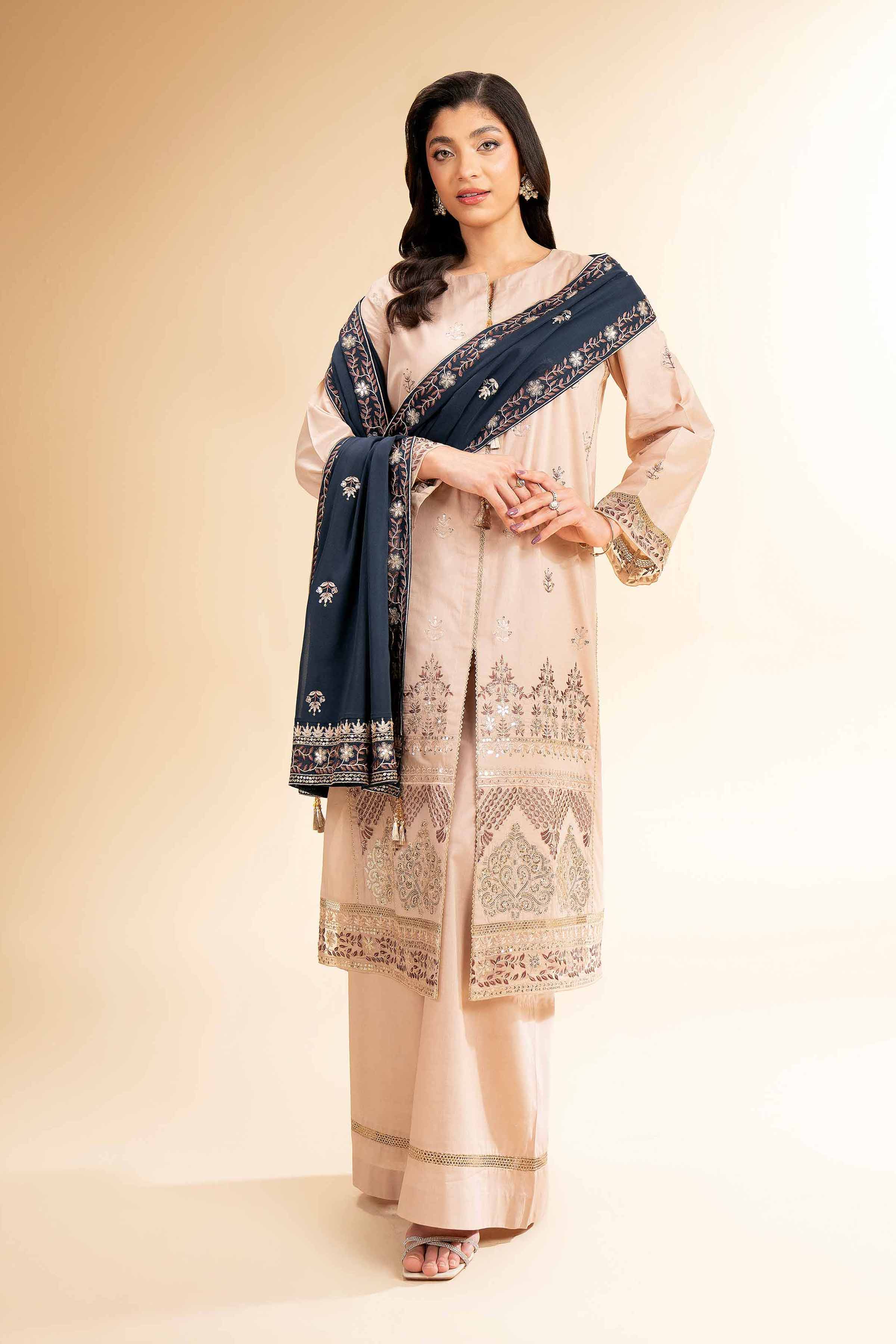 3 Piece - Dyed Embroidered Suit - 42501354 for Women - Unstitched Collection | Nishat | Shop Online