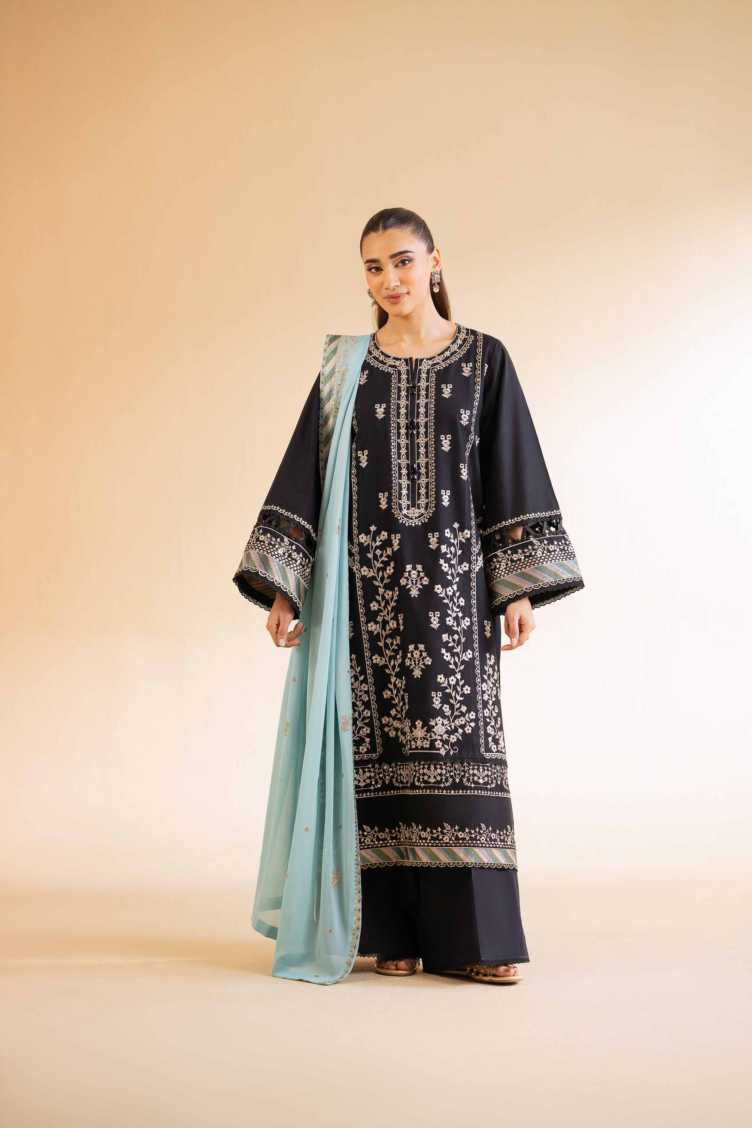 3 Piece - Dyed Embroidered Suit - 42501355 for Women - Unstitched Collection | Nishat | Shop Online