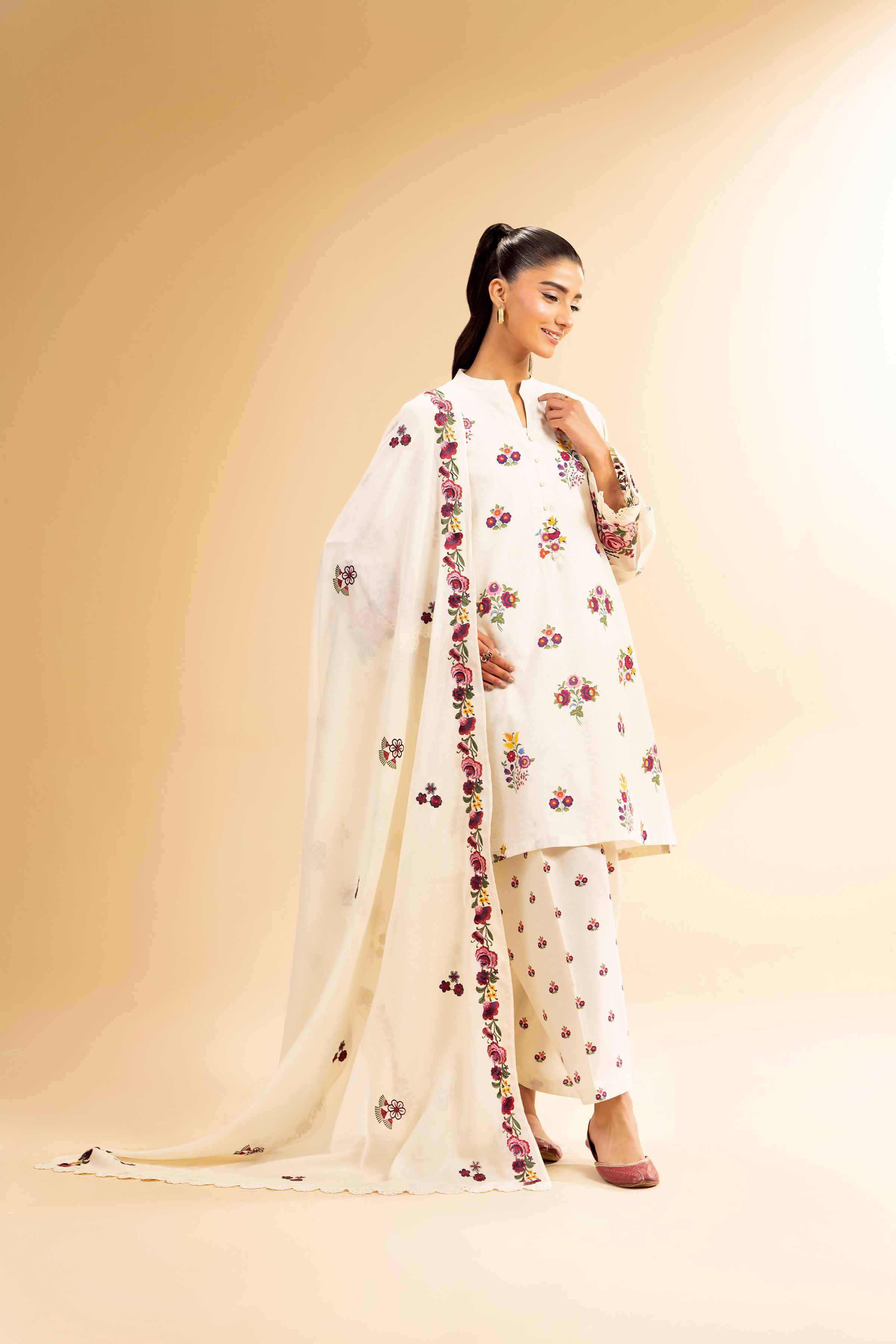 3 Piece - Printed Embroidered Suit - 42501358 for Women - Unstitched Collection | Nishat | Shop Online