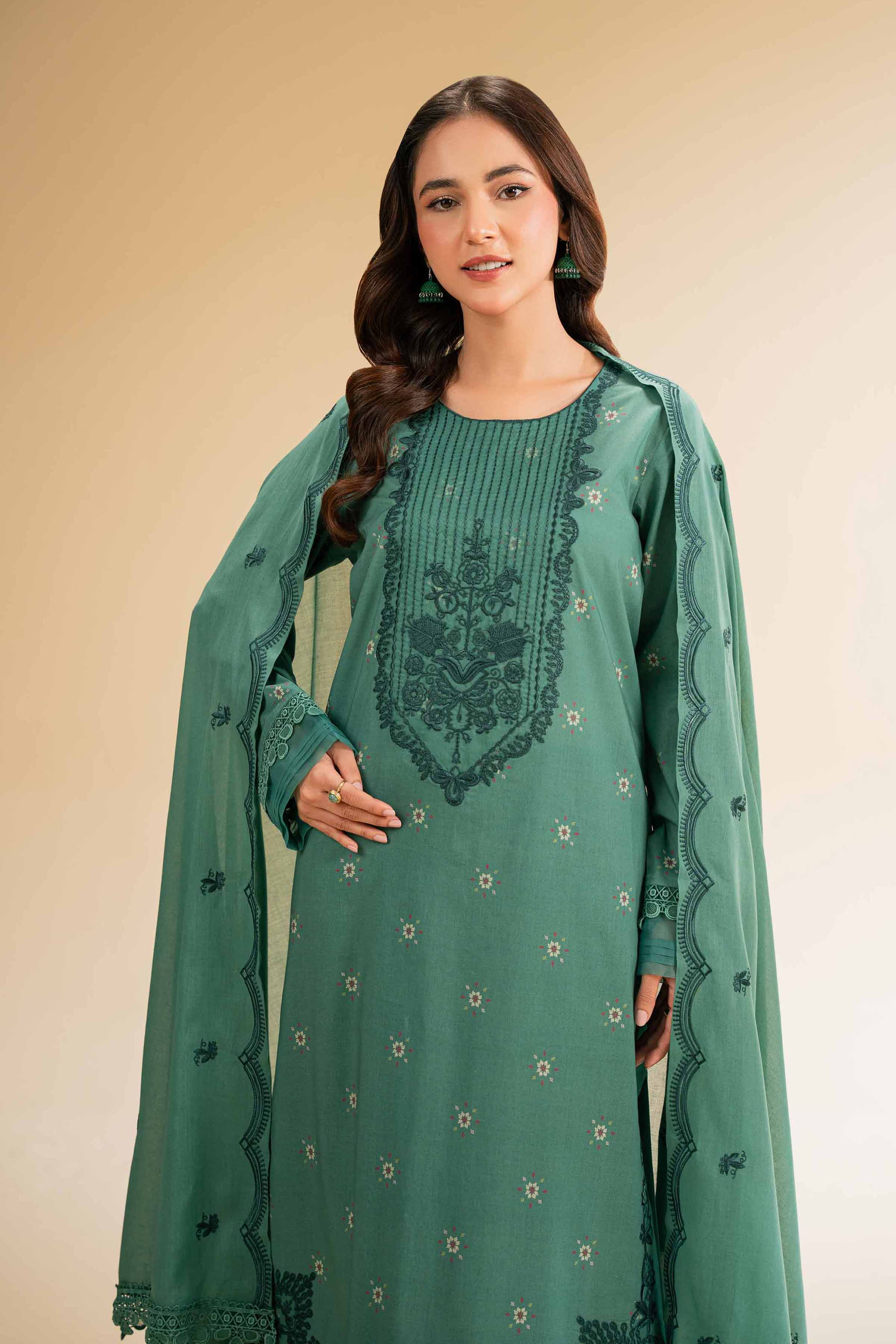 3 Piece - Printed Embroidered Suit - 42501359 for Women - Unstitched Collection | Nishat | Shop Online