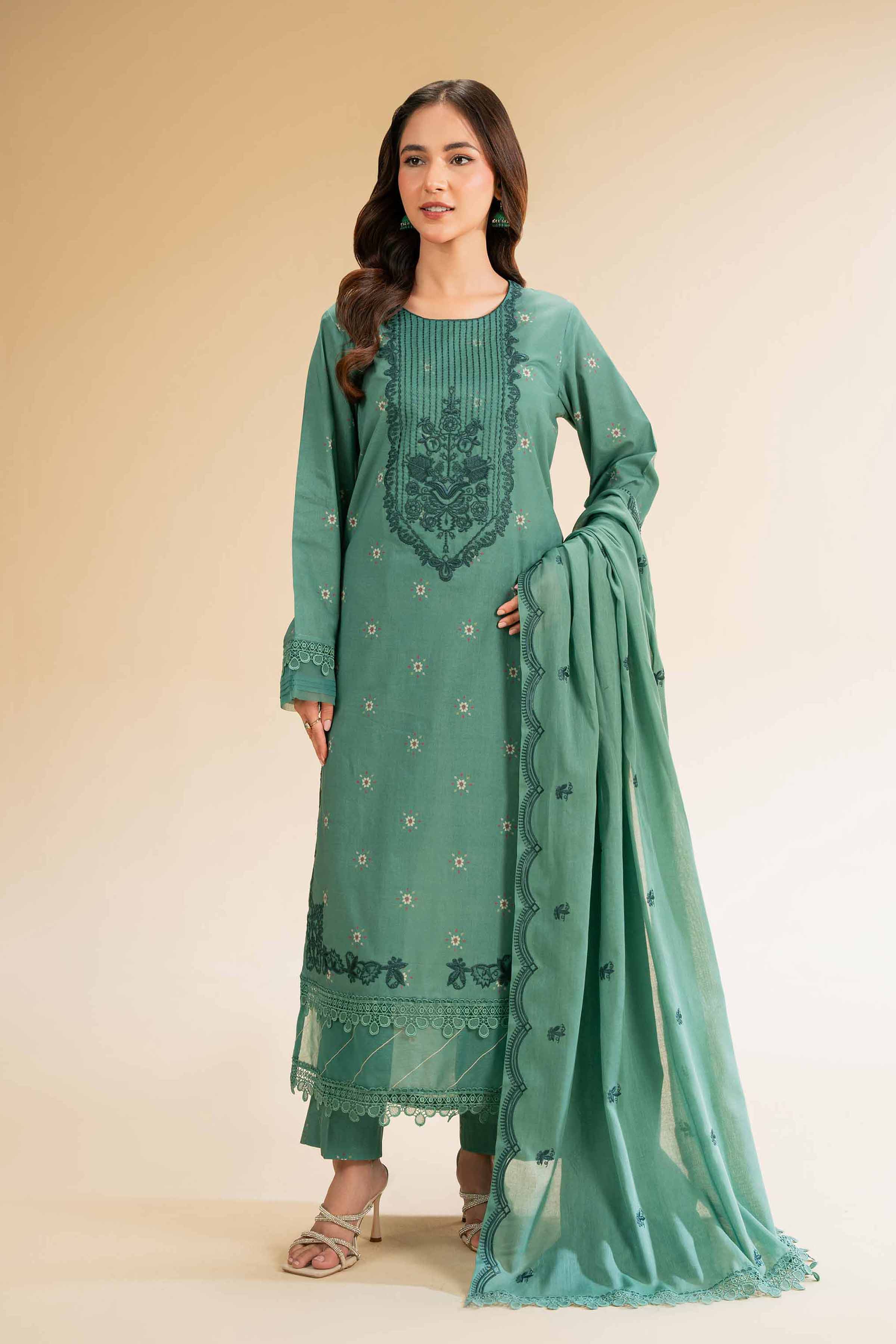 3 Piece - Printed Embroidered Suit - 42501359 for Women - Unstitched Collection | Nishat | Shop Online