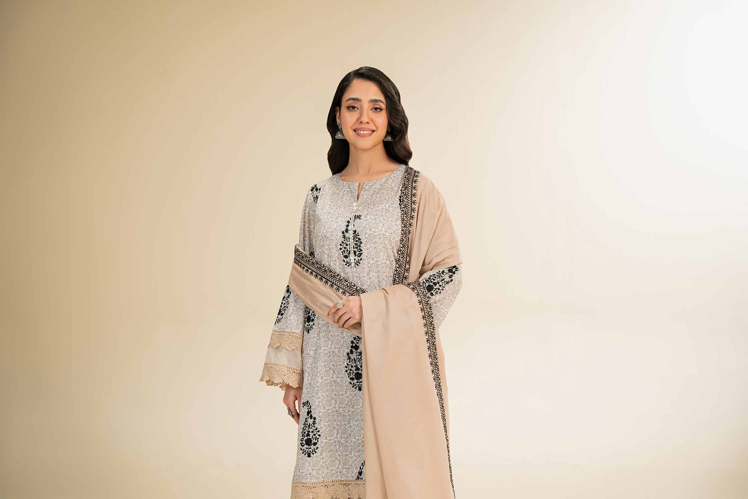 3 Piece - Printed Embroidered Suit - 42501360 for Women - Unstitched Collection | Nishat | Shop Online