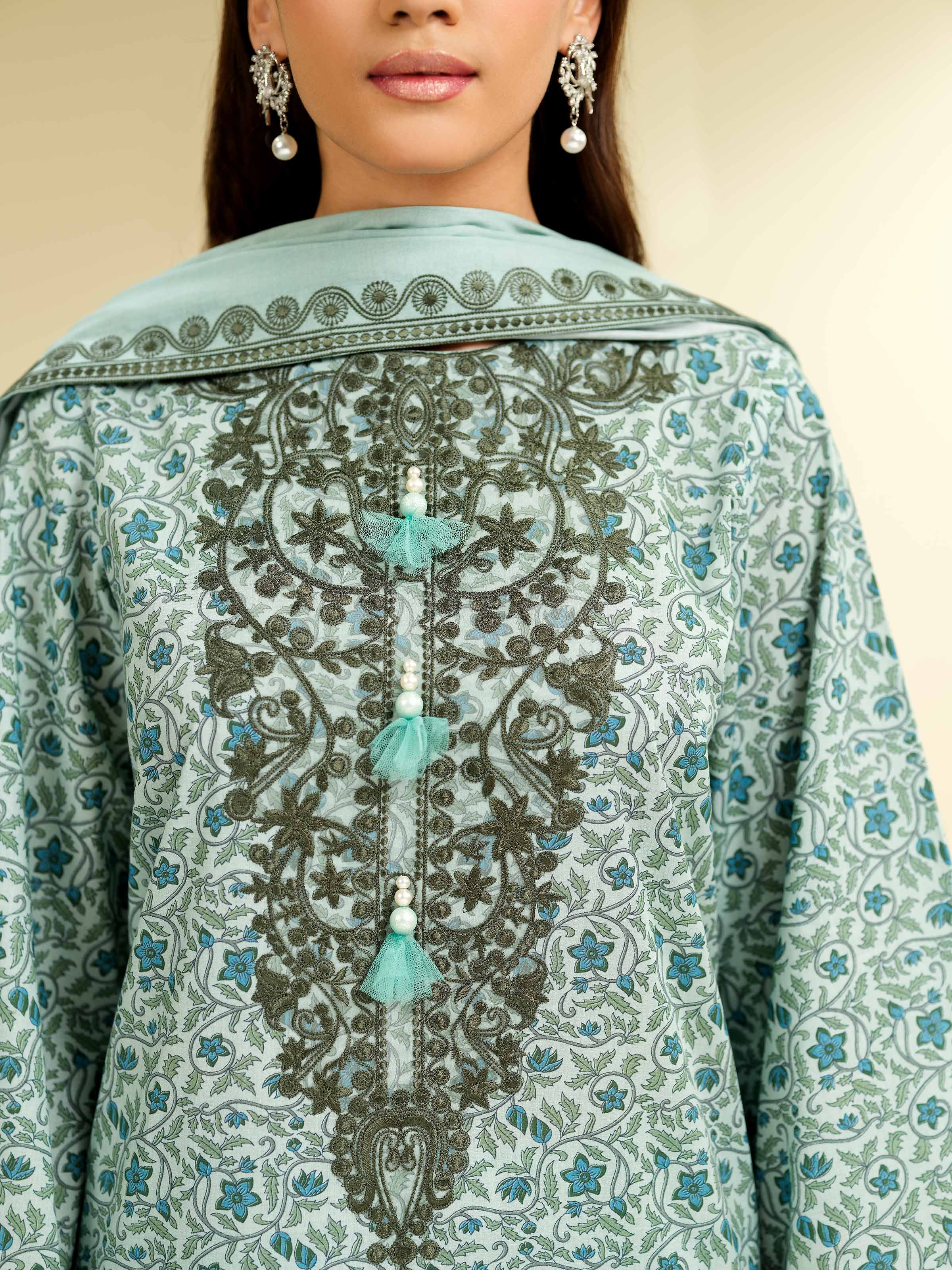 3 Piece - Printed Embroidered Suit - 42501361 for Women - Unstitched Collection | Nishat | Shop Online