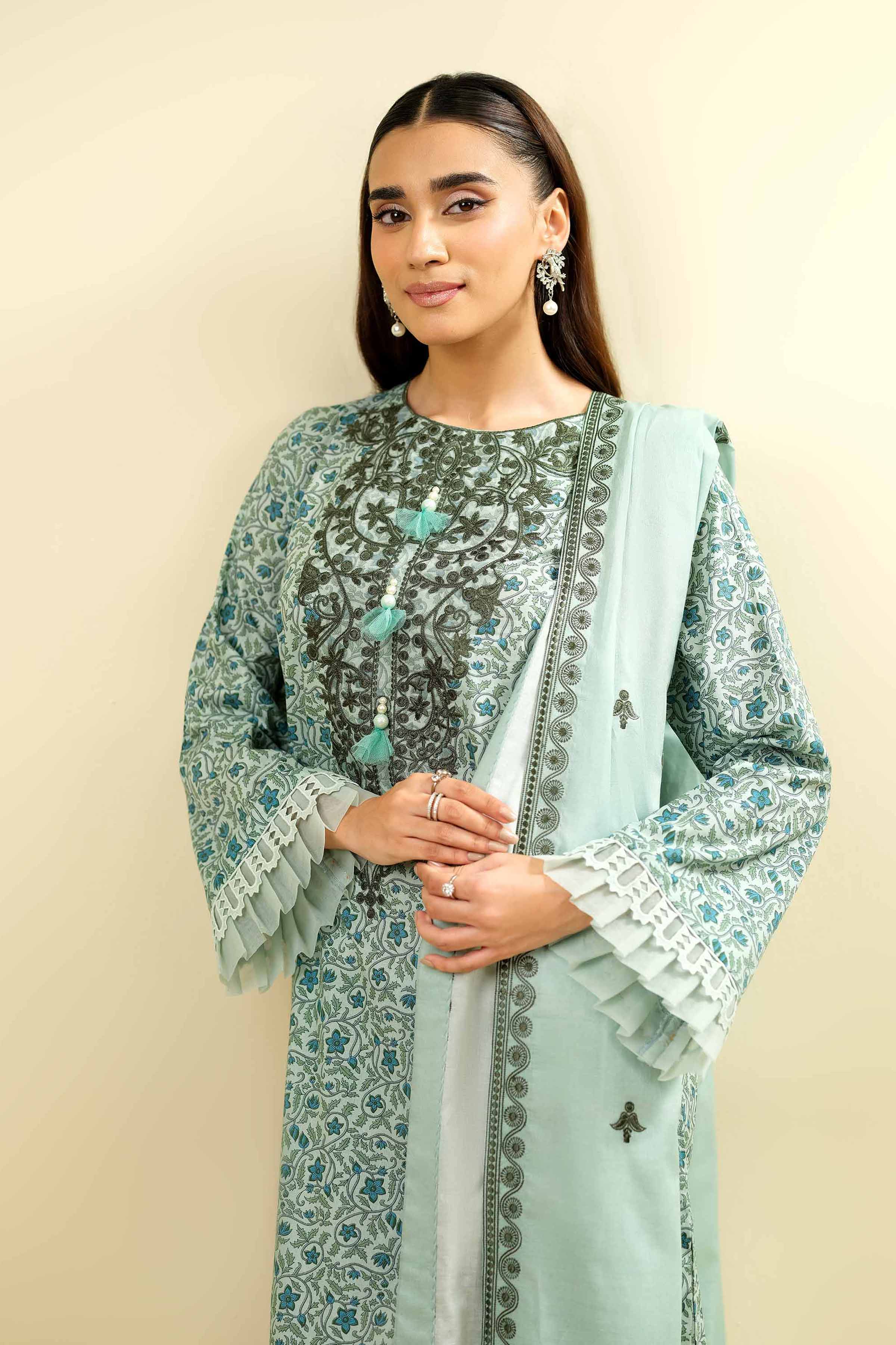 3 Piece - Printed Embroidered Suit - 42501361 for Women - Unstitched Collection | Nishat | Shop Online