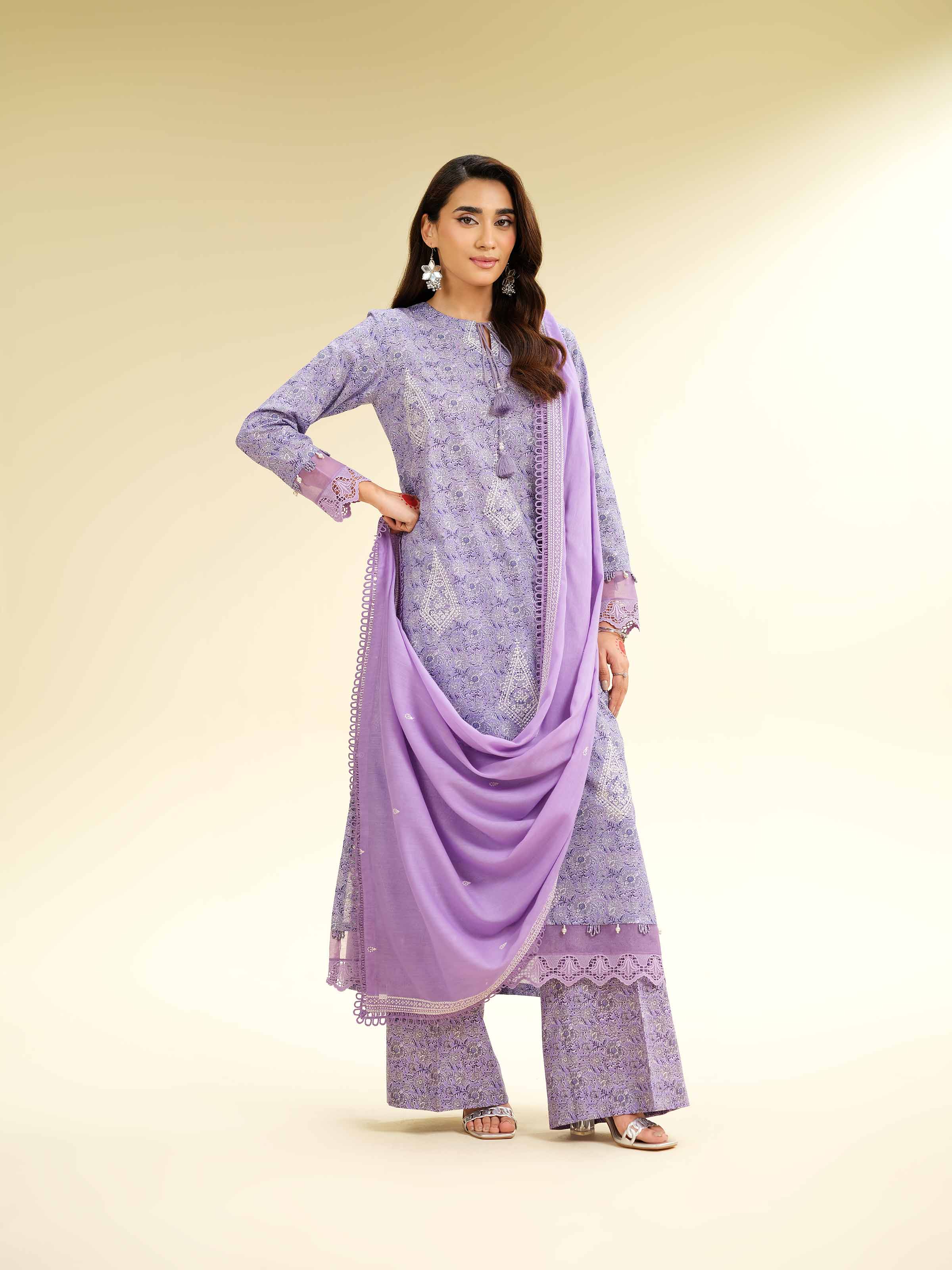 3 Piece - Printed Embroidered Suit - 42501362 for Women - Unstitched Collection | Nishat | Shop Online