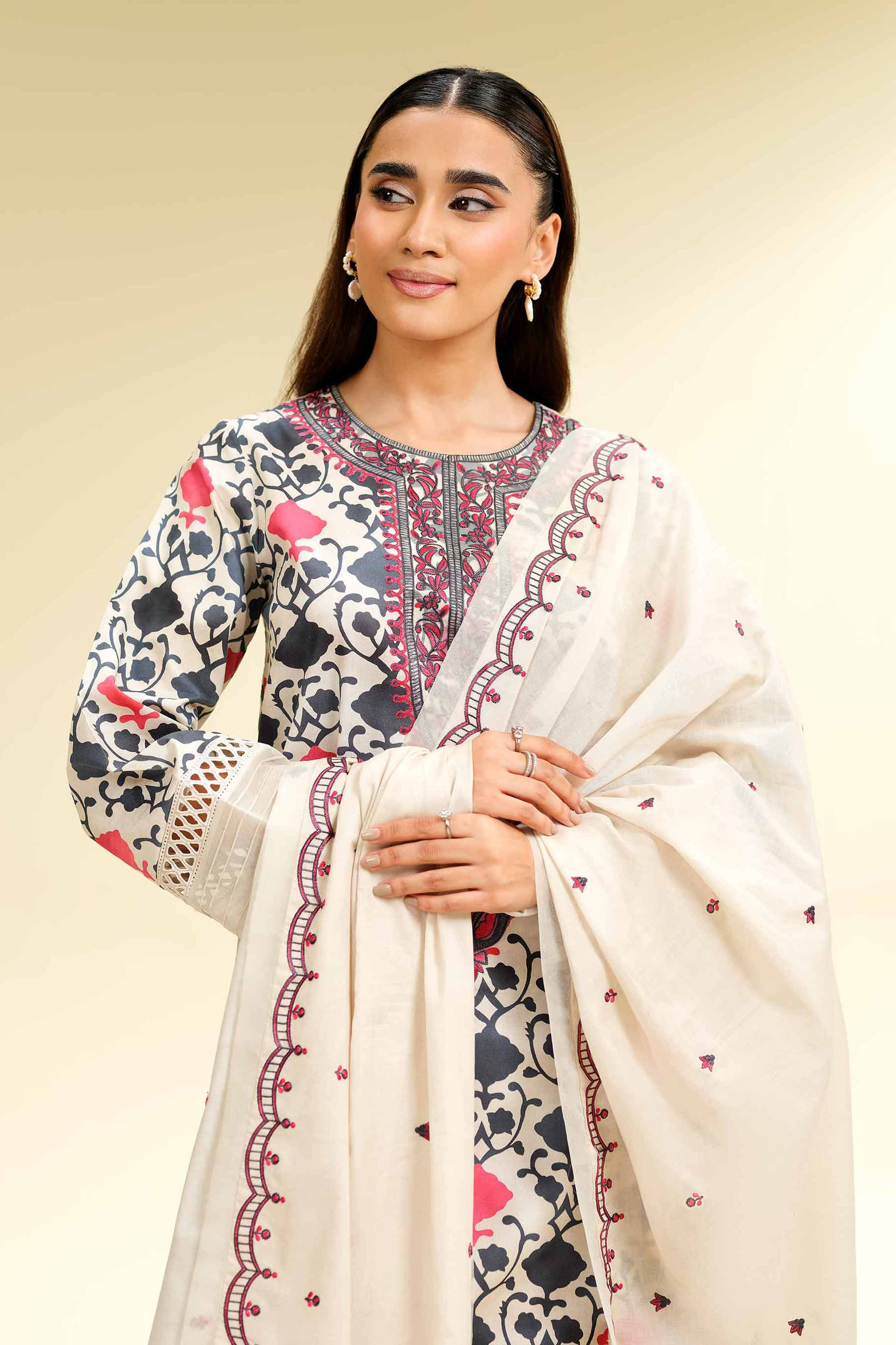 3 Piece - Printed Embroidered Suit - 42501364 for Women - Unstitched Collection | Nishat | Shop Online