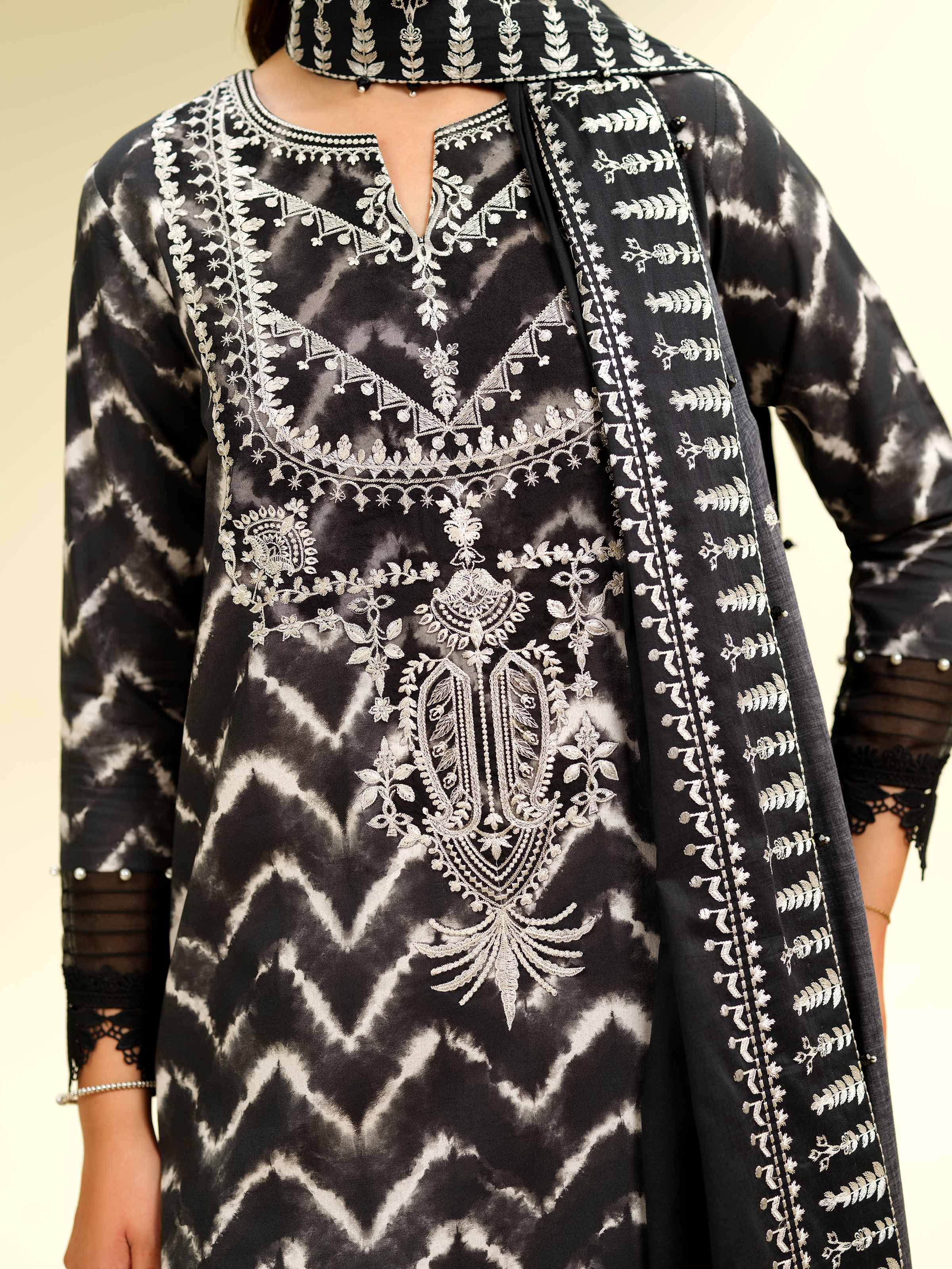 3 Piece - Printed Embroidered Suit - 42501365 for Women - Unstitched Collection | Nishat | Shop Online