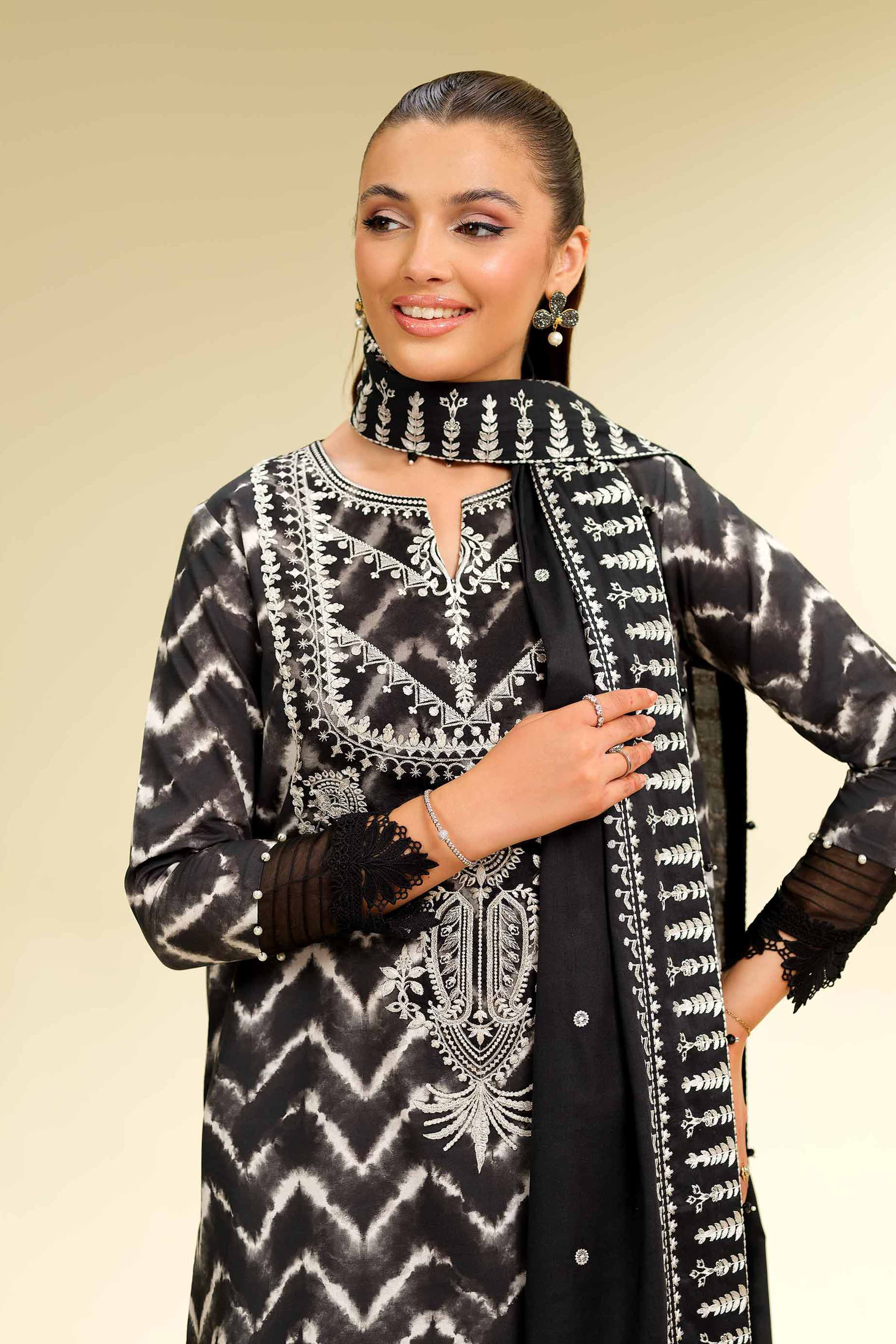 3 Piece - Printed Embroidered Suit - 42501365 for Women - Unstitched Collection | Nishat | Shop Online