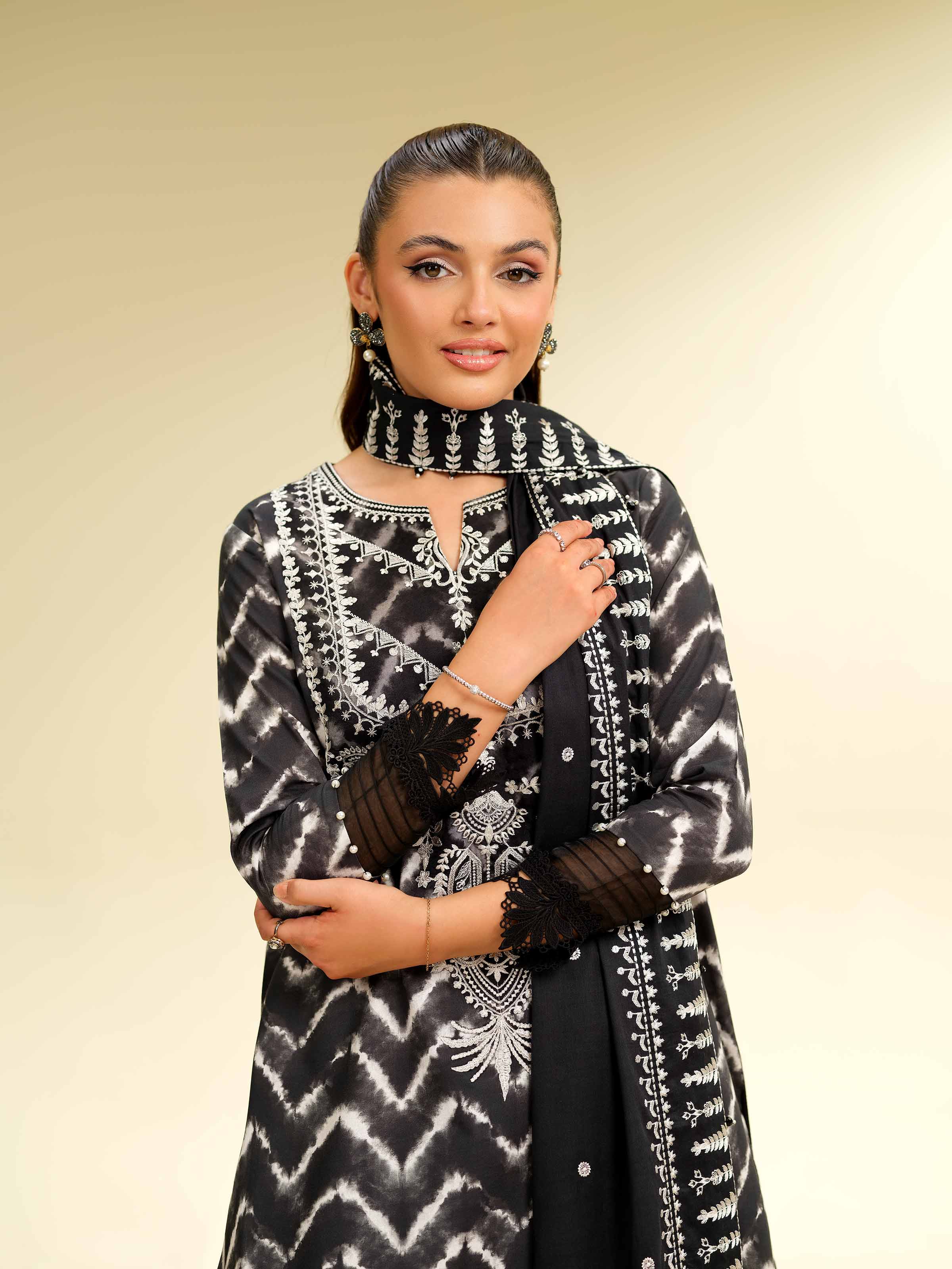 3 Piece - Printed Embroidered Suit - 42501365 for Women - Unstitched Collection | Nishat | Shop Online