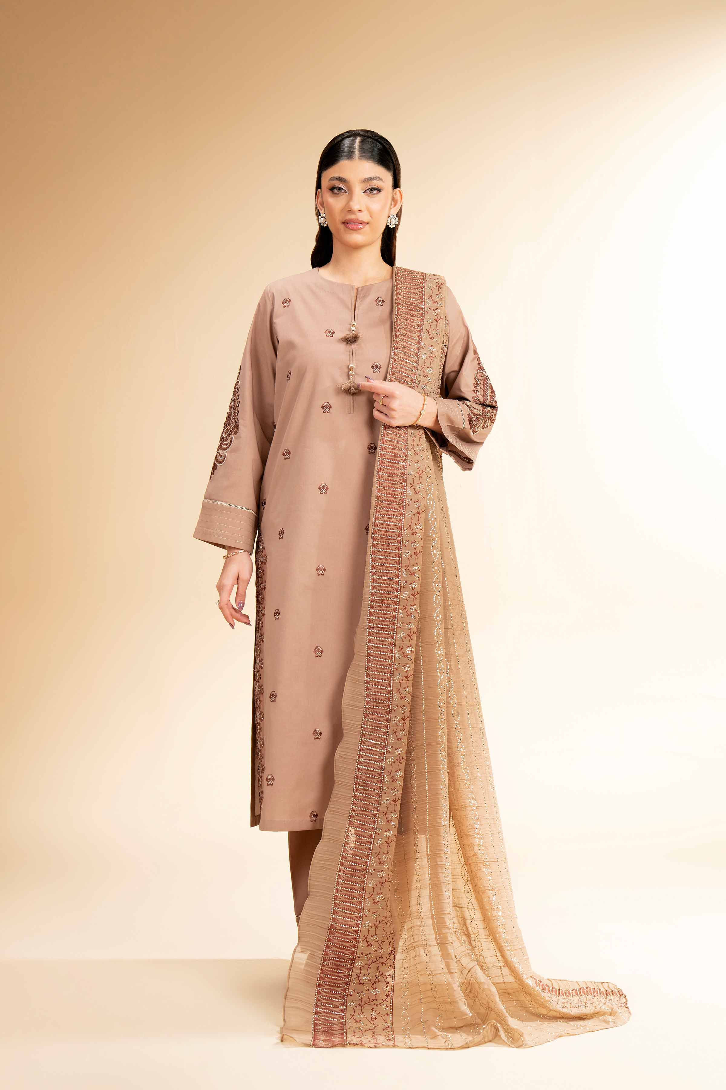 3 Piece - Embellished Suit - 42501366 for Women - Unstitched Collection | Nishat | Shop Online